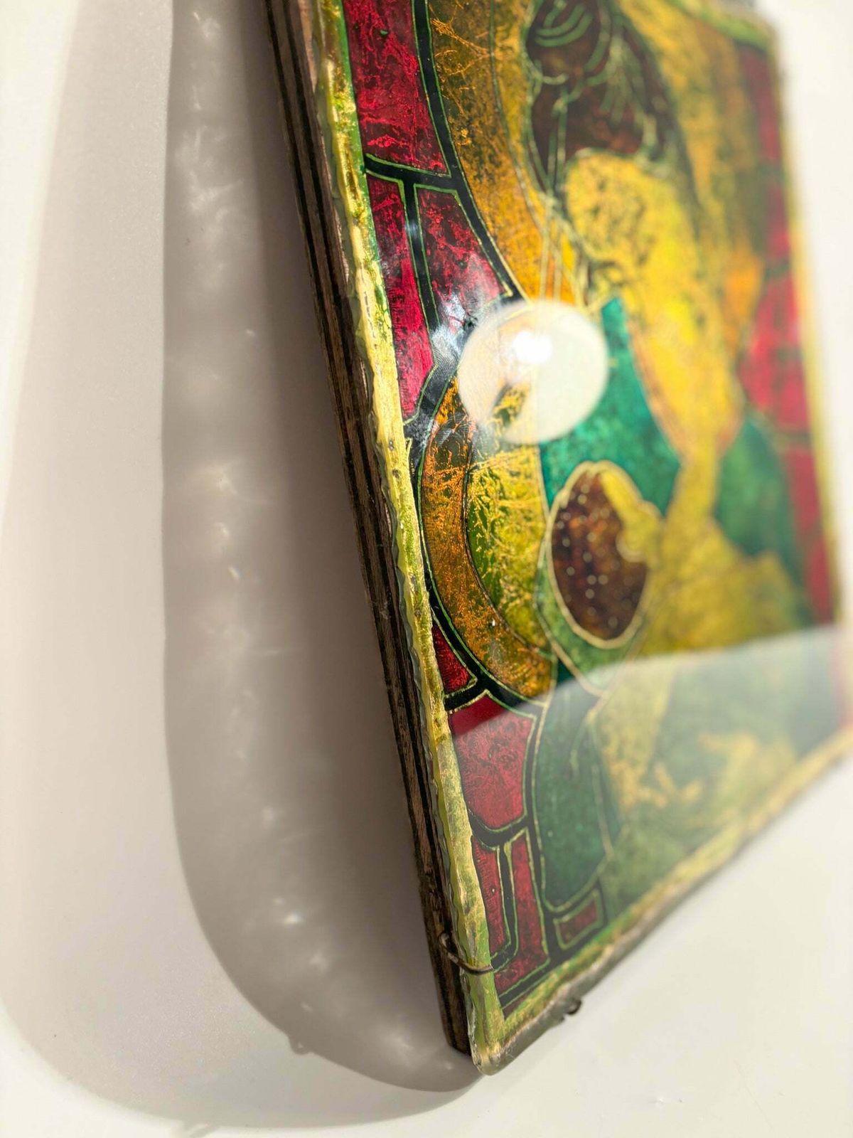 photo furniture Chiselled Glass Plate Depicting A Maternity By Erwin Walter Burger 1960s