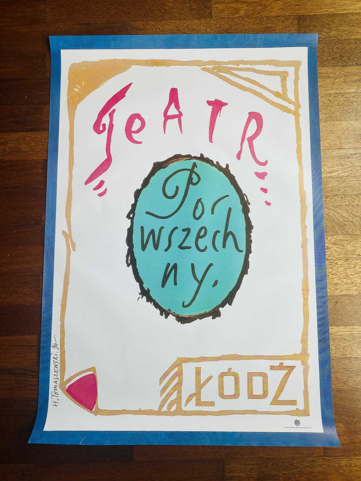 Poster Of The Powszechny Theatre In łódź, Author: Henryk Tomaszewski, 1990