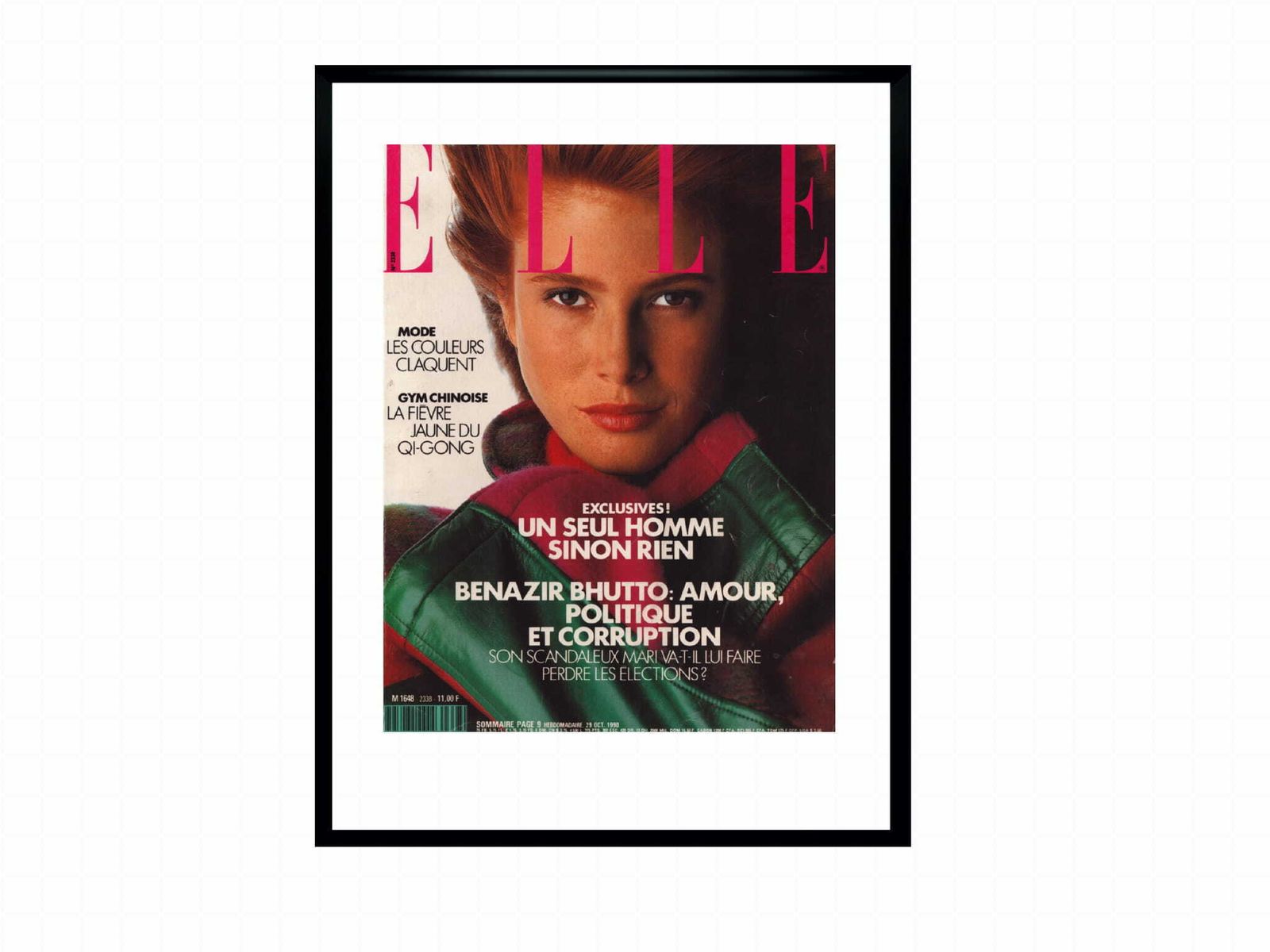 Framed Cover Of Elle From 1990 Photo By Marc Hisprad photo furniture