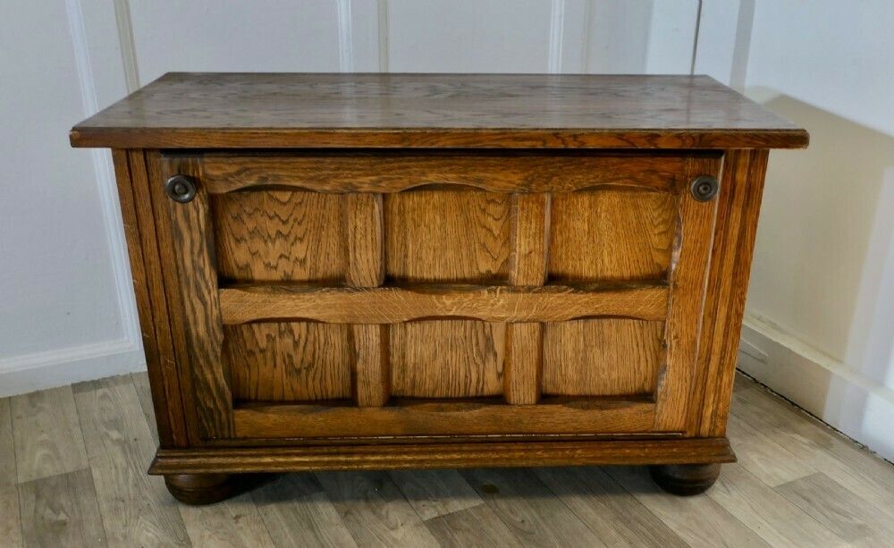 Arts And Crafts Golden Oak Canterbury Music Cabinet photo furniture