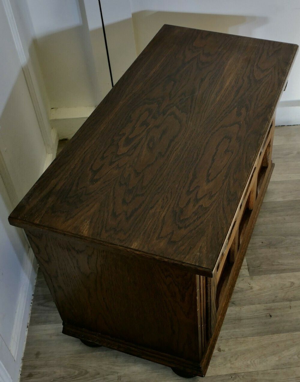 Arts And Crafts Golden Oak Canterbury Music Cabinet photo 720.0