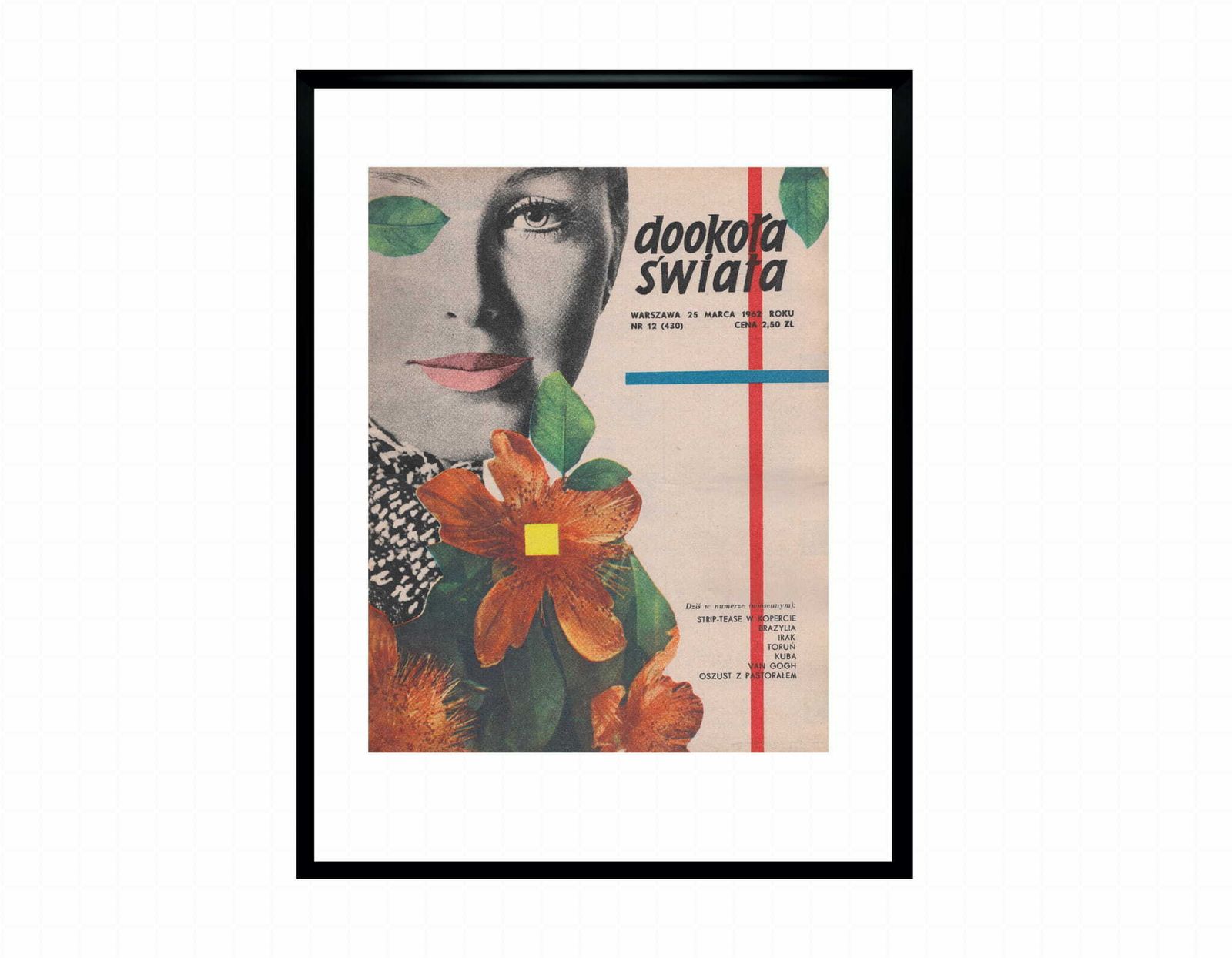 Framed Cover Around The World, Author: Monika Morysińska, 1962 photo furniture