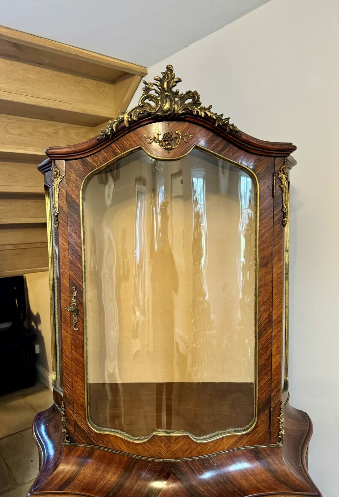 Superb Quality Antique French Kingwood Display Cabinet photo vintage