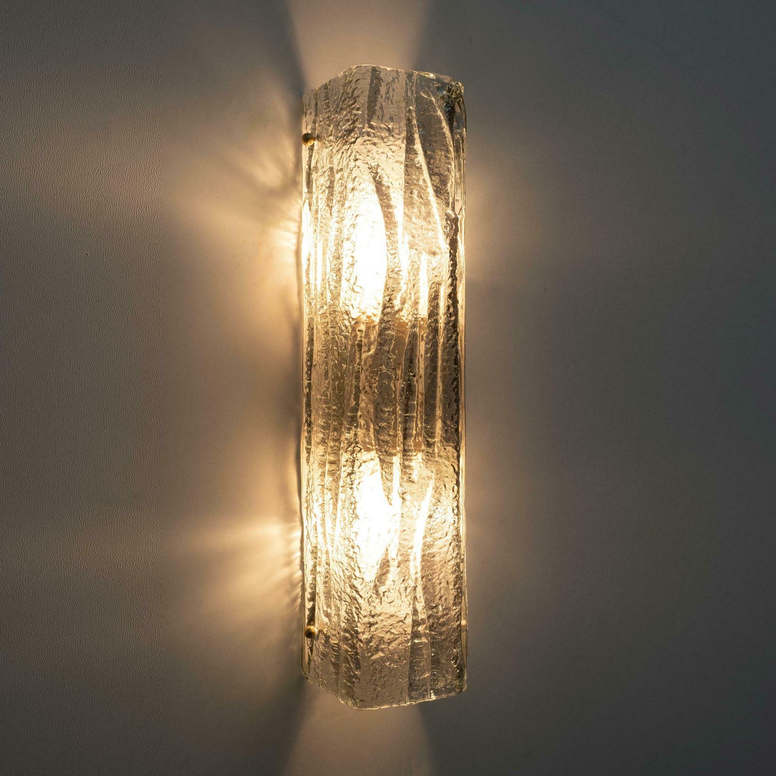 Pair Of Mazzega Style Aquamarine Murano Glass Sconces photo for sale