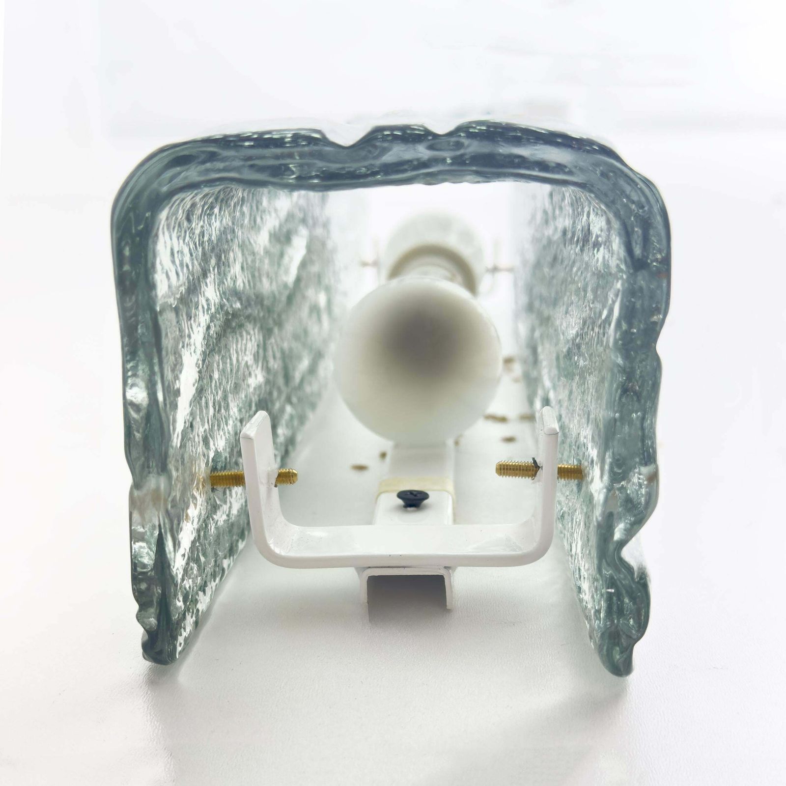 photo for sale Pair Of Mazzega Style Aquamarine Murano Glass Sconces
