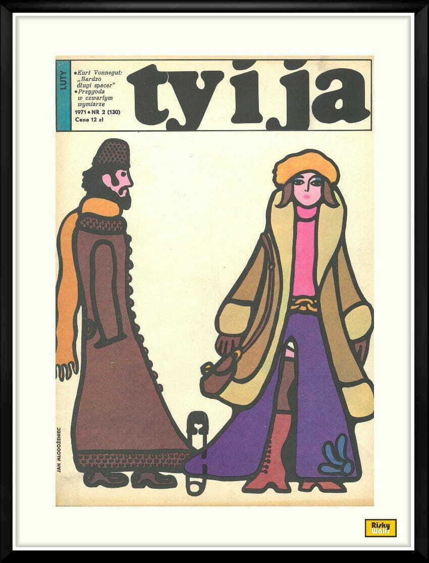 Framed Cover Of The Monthly Magazine Ty I Ja, 02/1971 By Jan Młodożeniec