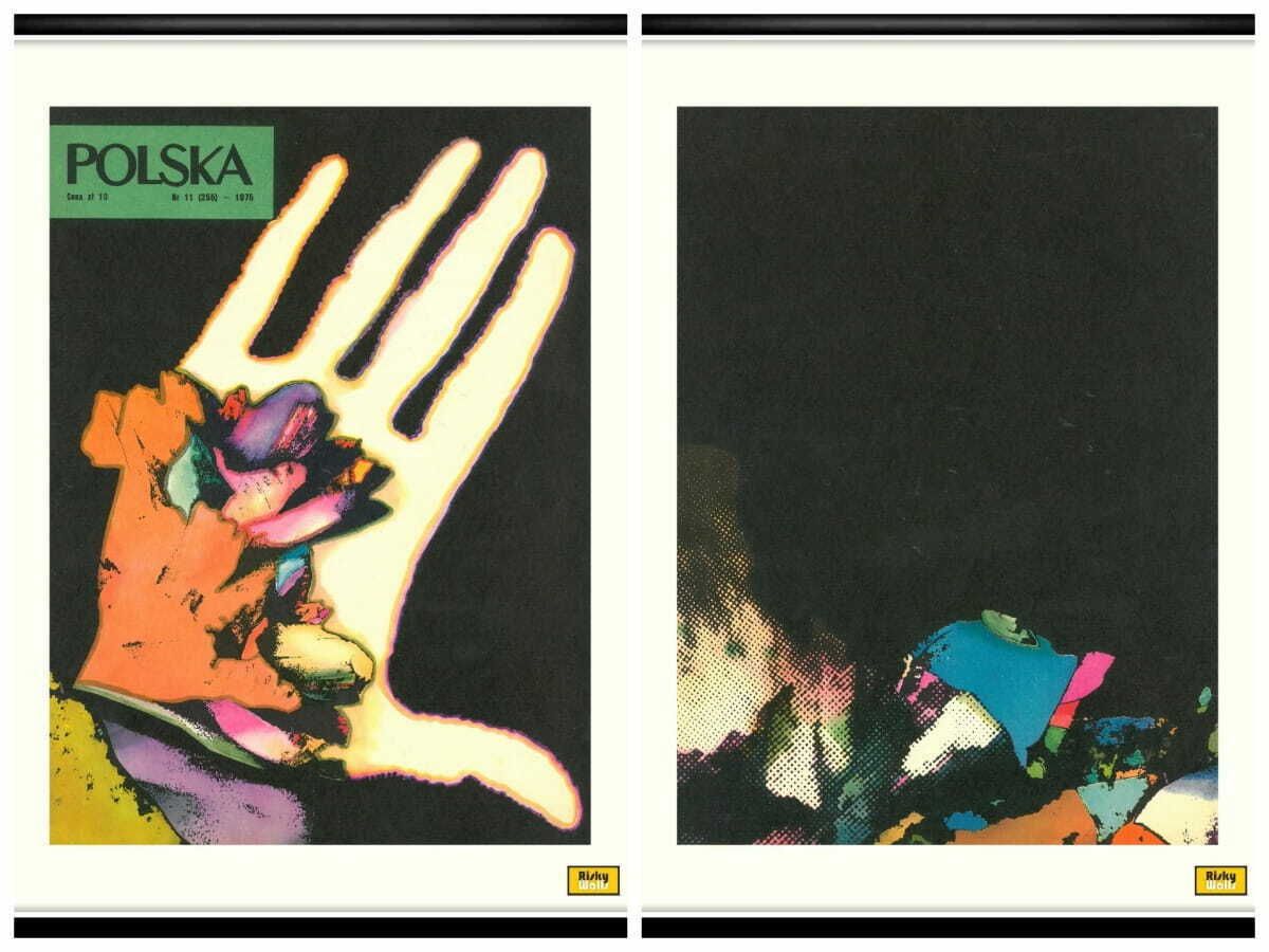 Two Framed Covers Of Polska Magazine, "Pejzaż", Author. R. Cieślewicz, 1975