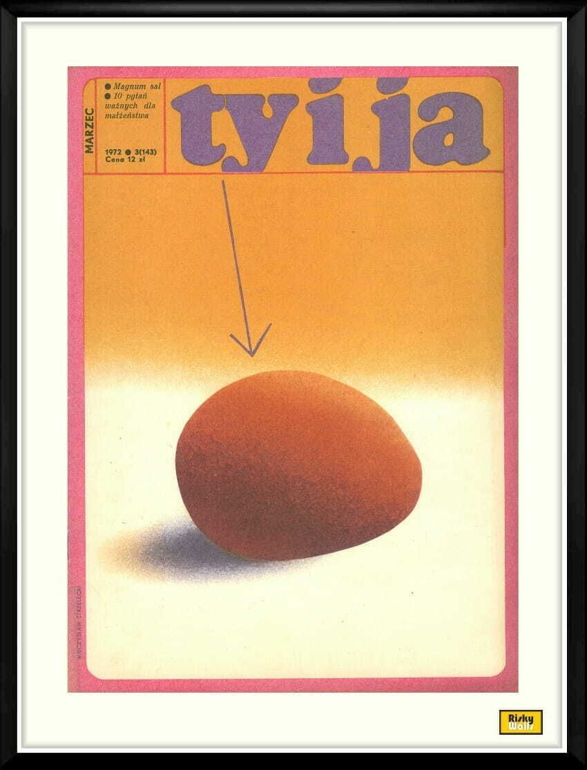 Framed Cover Of The Monthly Magazine You And Me, Author: Mieczysław Strzelecki, 03/1972