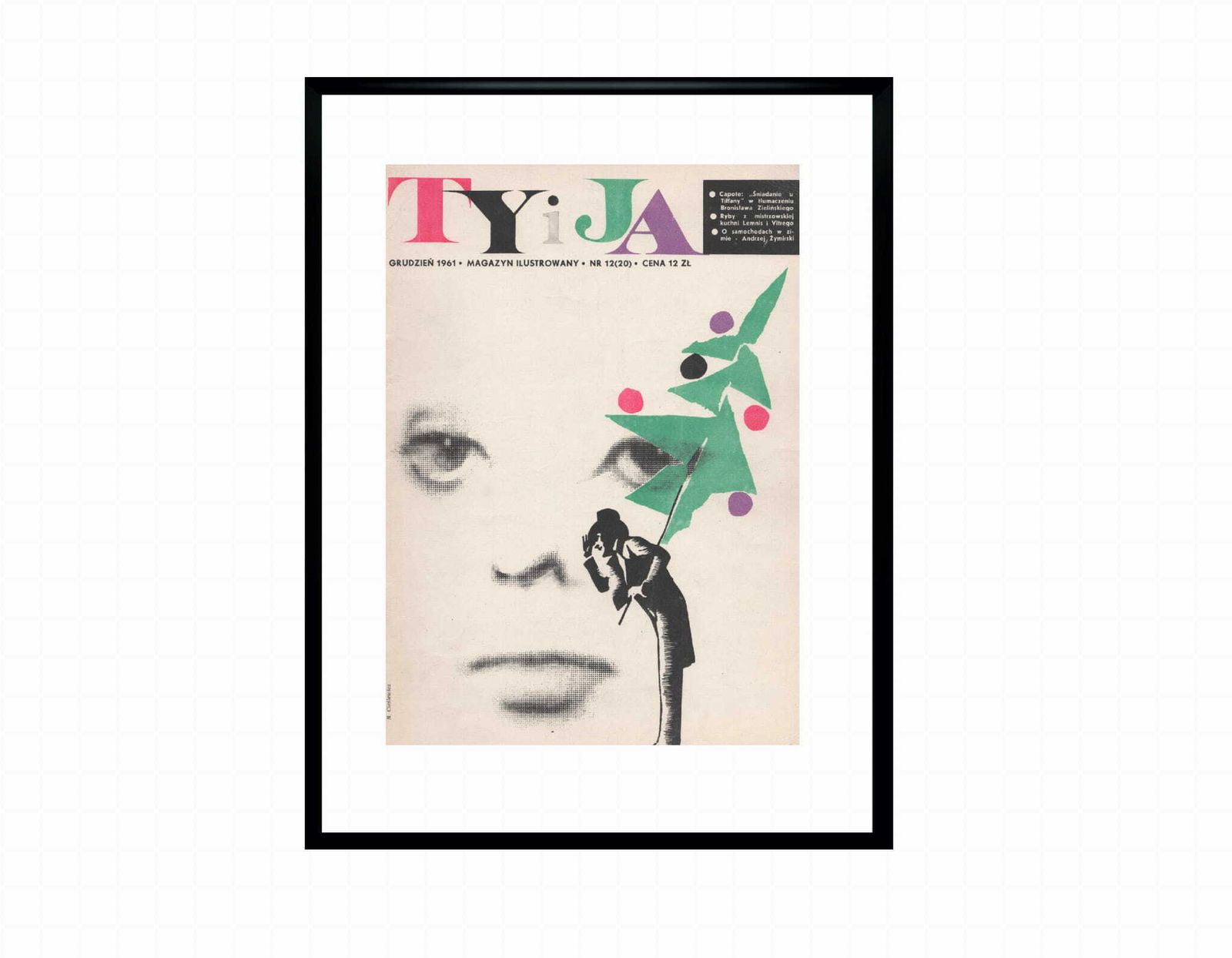Framed Cover Of The Monthly Magazine Ty I Ja, 12/1961, Author: Roman Cieślewicz photo furniture