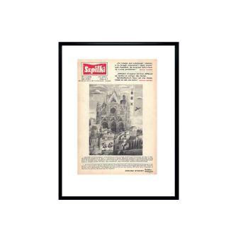 Framed Cover Of The Szpilki Magazine By Janusz Stanny From January 14, 1973 photo furniture