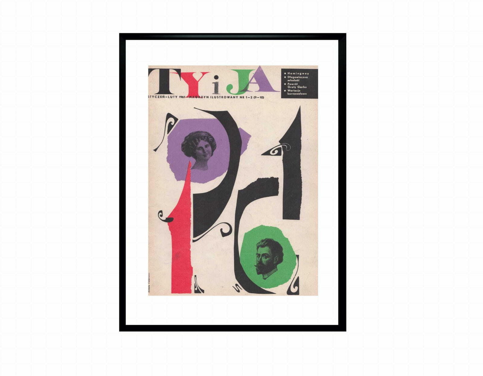 Cover Of Magazine Ty And Ja 01/1961 In Frame, Cars. Roman Cieślewicz photo furniture