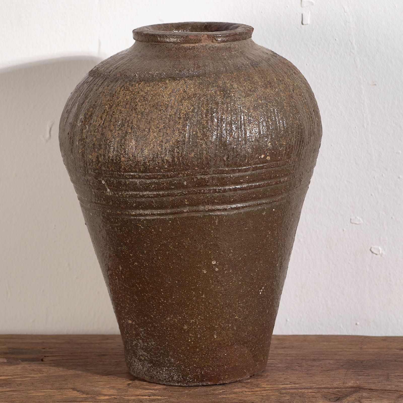 Antique Chinese Ceramic Vase In Dark Shades (C.1900) #5 photo vinterior