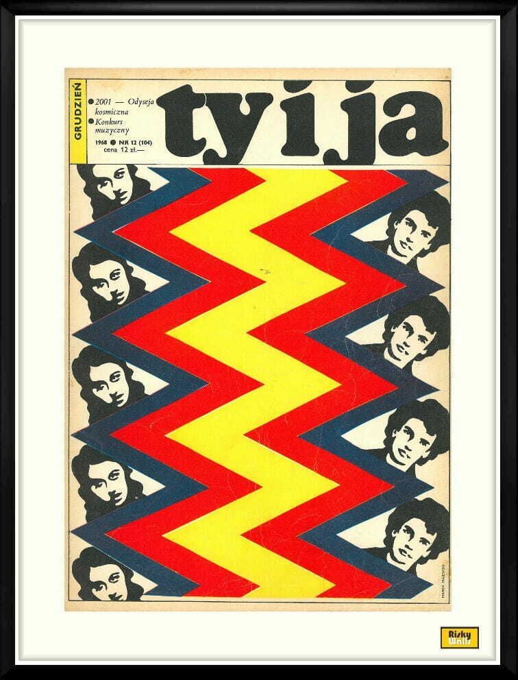 Framed Cover Of The Monthly Magazine Ty I Ja, 12/1968, Author Marek Majewski