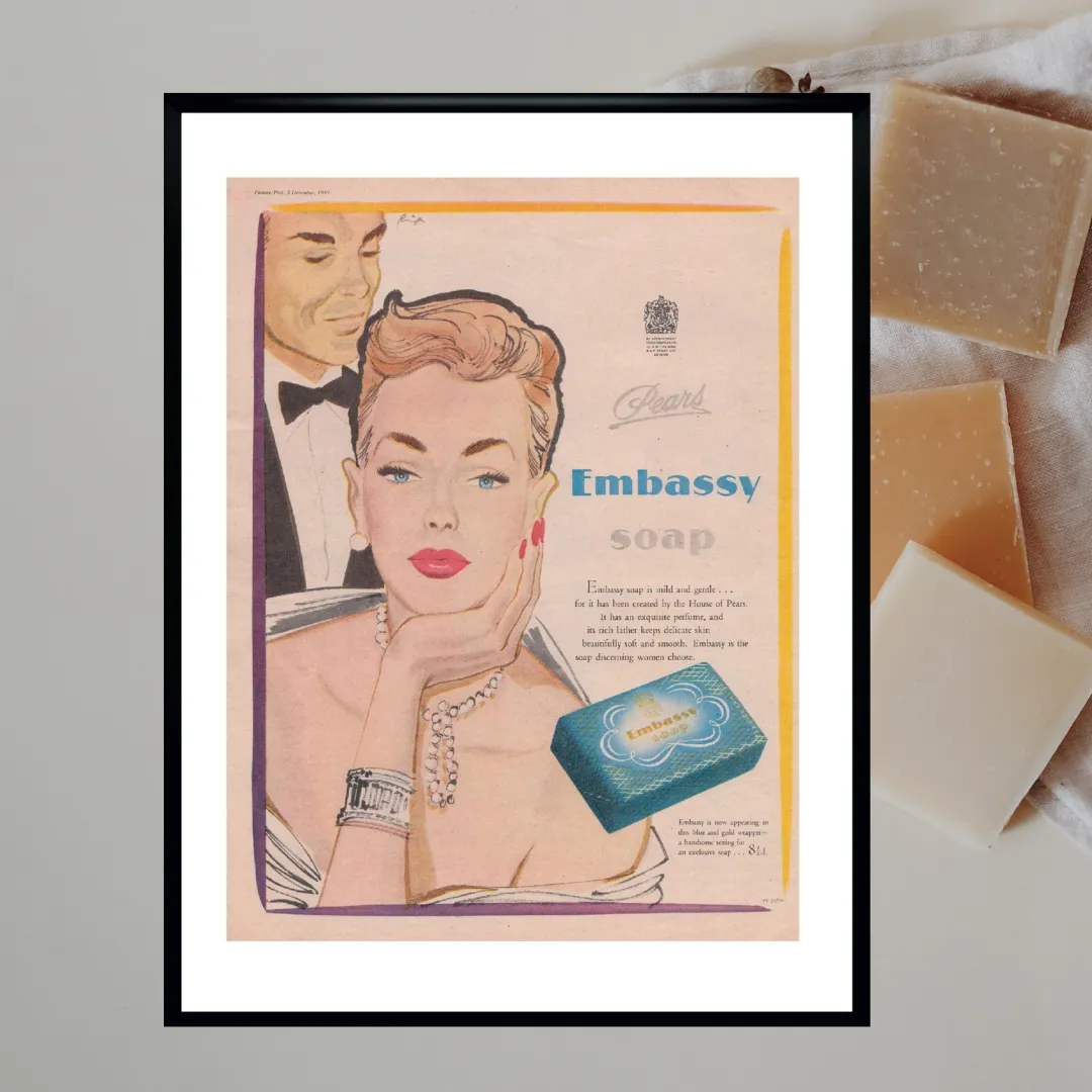 Luminated English Soap Advertising Embassy From 1949