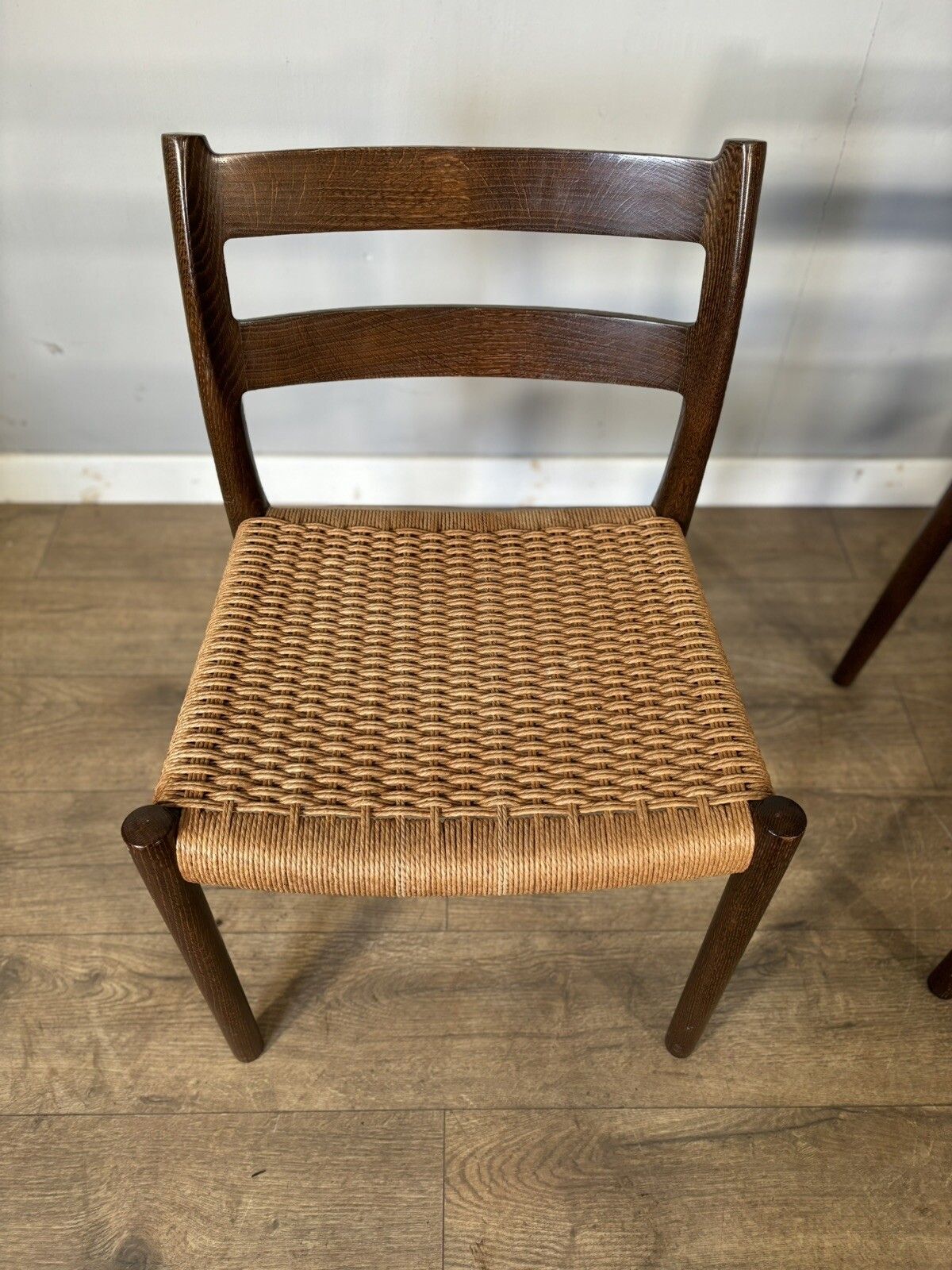 Furniture Set Of 6 Vintage Danish Dining Room Chairs Model Number 84 By Niels Otto Moller photo