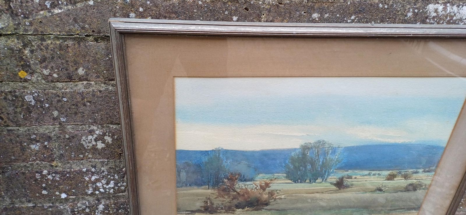 Original Art Early To Mid 1900s Original Water Colour By Madeline Pothecary, Possible Sussex Or Kent. Framed In Mid Century Wooden Glazed Frame photo for sale