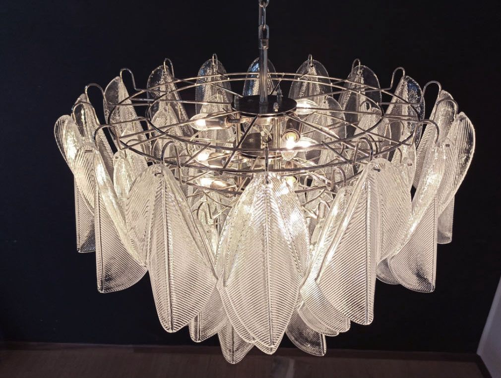 photo for sale Italian Vintage Murano Chandelier   57 Glass Rondini