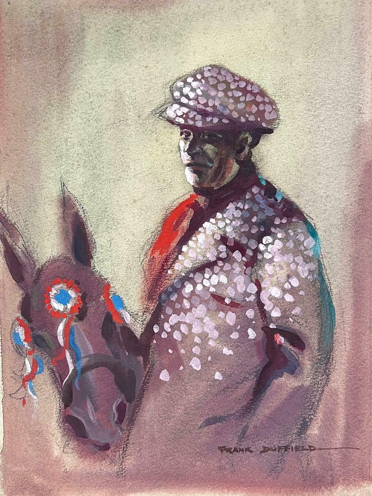 Frank Duffieldportrait Of Man With Prize Winning Horse 20thc Impressionist Painting Mid 20th Century