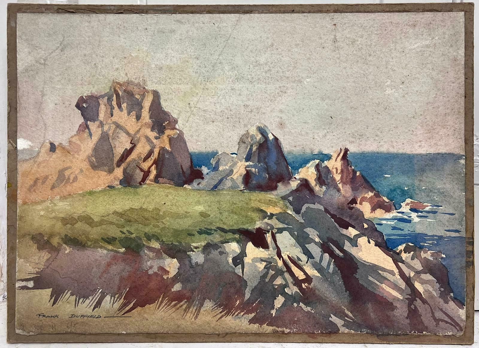 Frank Duffieldrocky English Coastline Sea British Mid 20th Century Impressionist Painting Mid 20th Century photo furniture