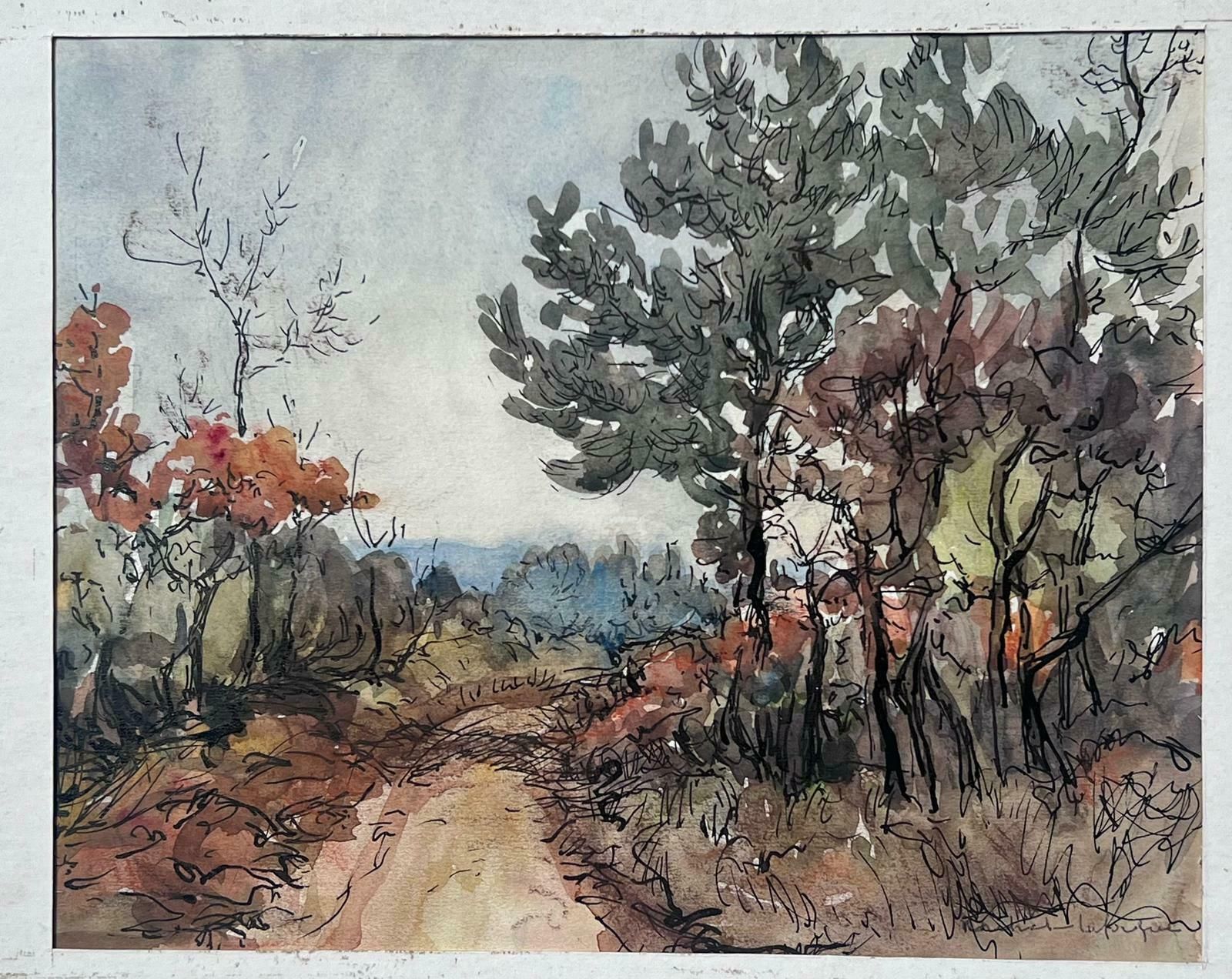 Jean Laforgueautumn Woodland Path Mid 20th Century French Post Impressionist Signed Painting photo for sale