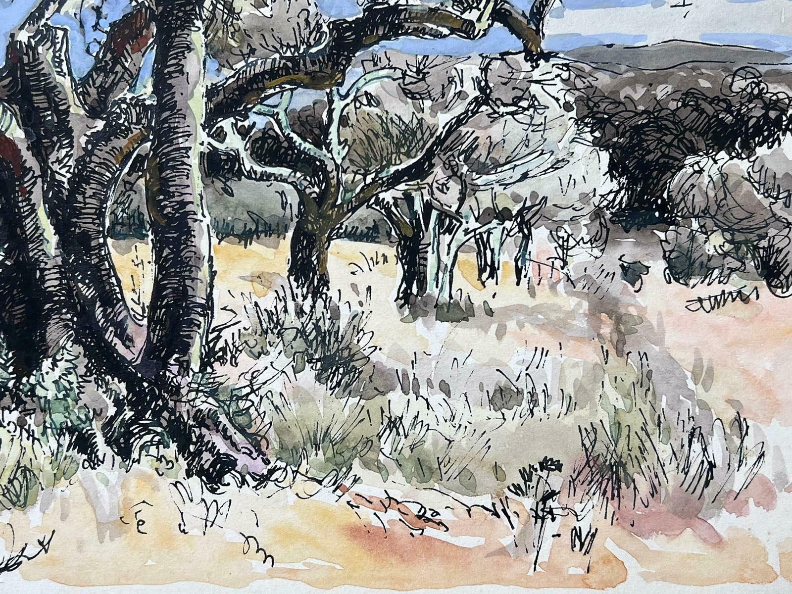 Jean Laforgueolive Groves Provence Mid 20th Century French Post Impressionist Painting photo for sale