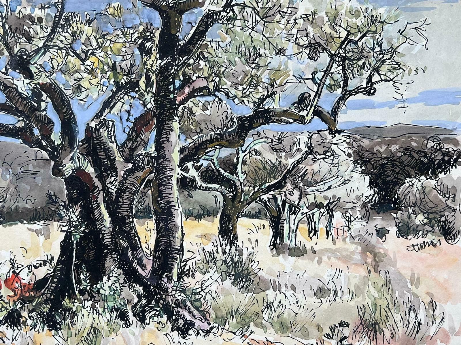 Jean Laforgueolive Groves Provence Mid 20th Century French Post Impressionist Painting photo Art
