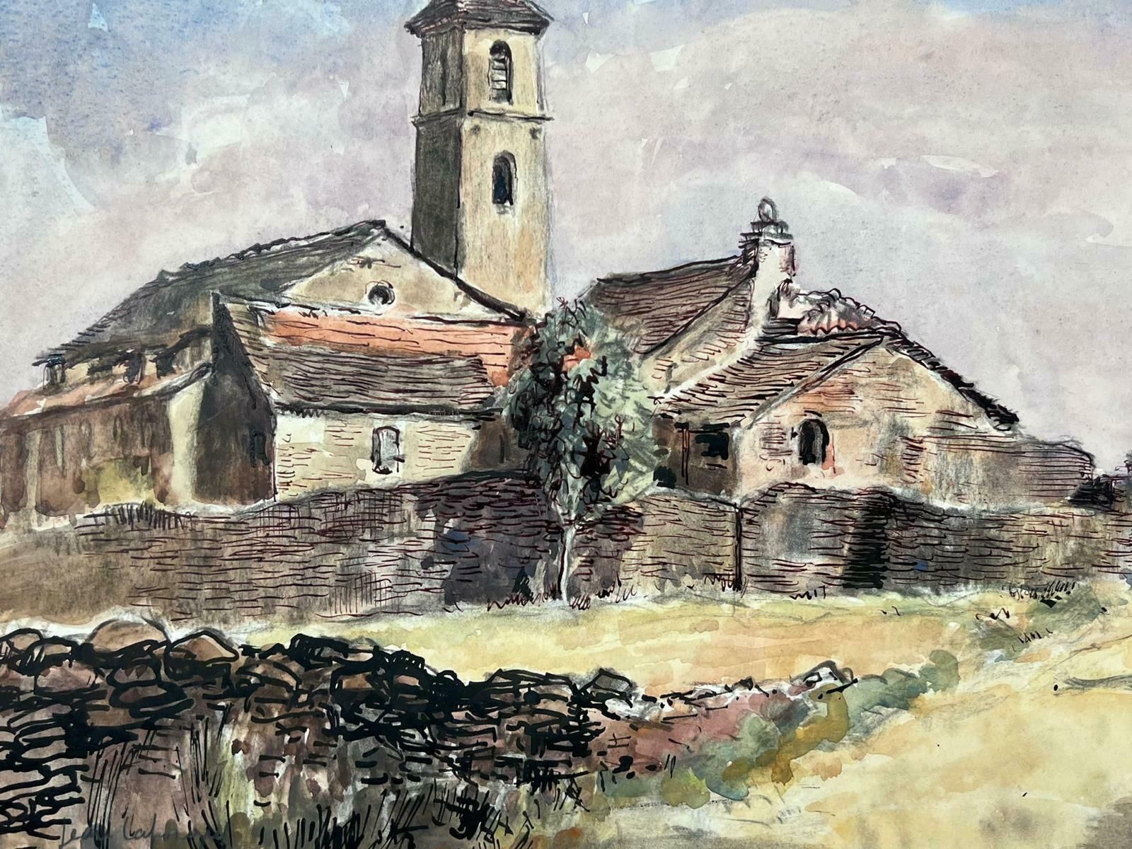 Jean Laforgueold Provence Church Mid 20th Century French Post Impressionist Signed Painting photo 608.0