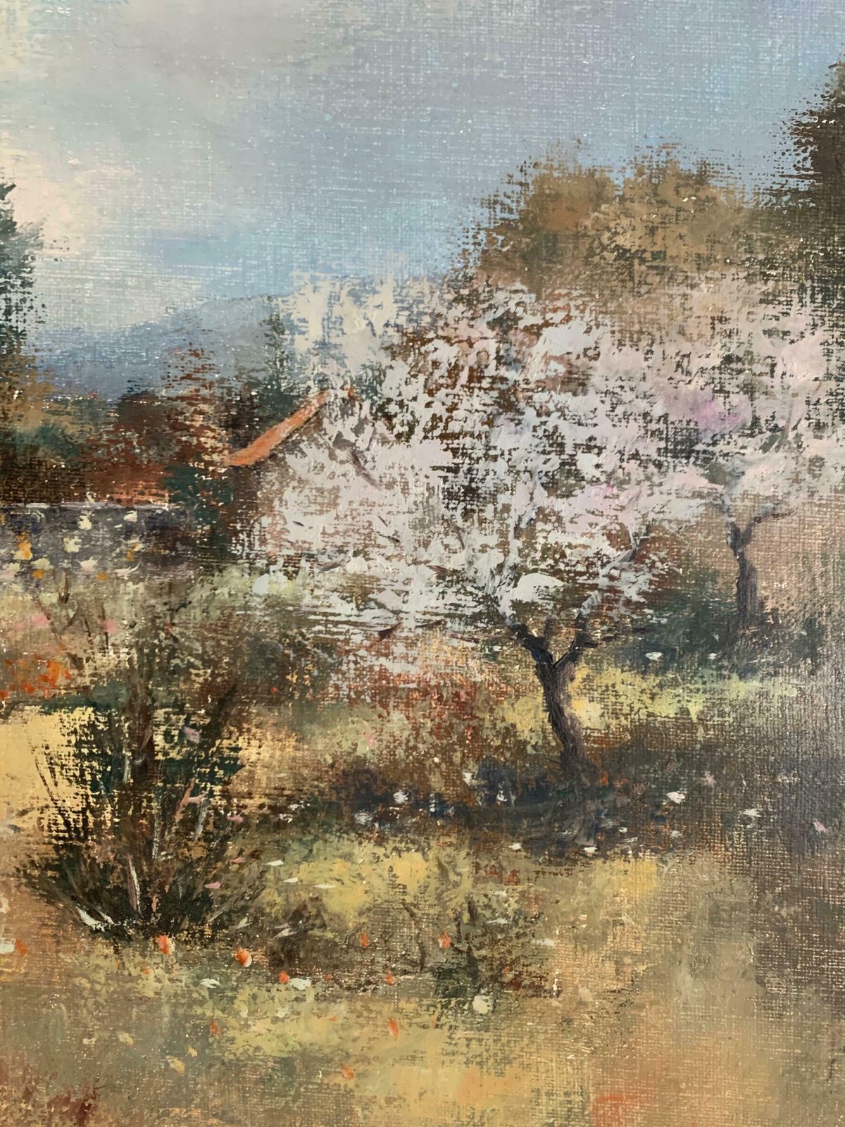 Claude Mourierchildren Playing In Orchards Blossom On Trees Signed French Impressionist Oilc. 1970's photo 1379.0