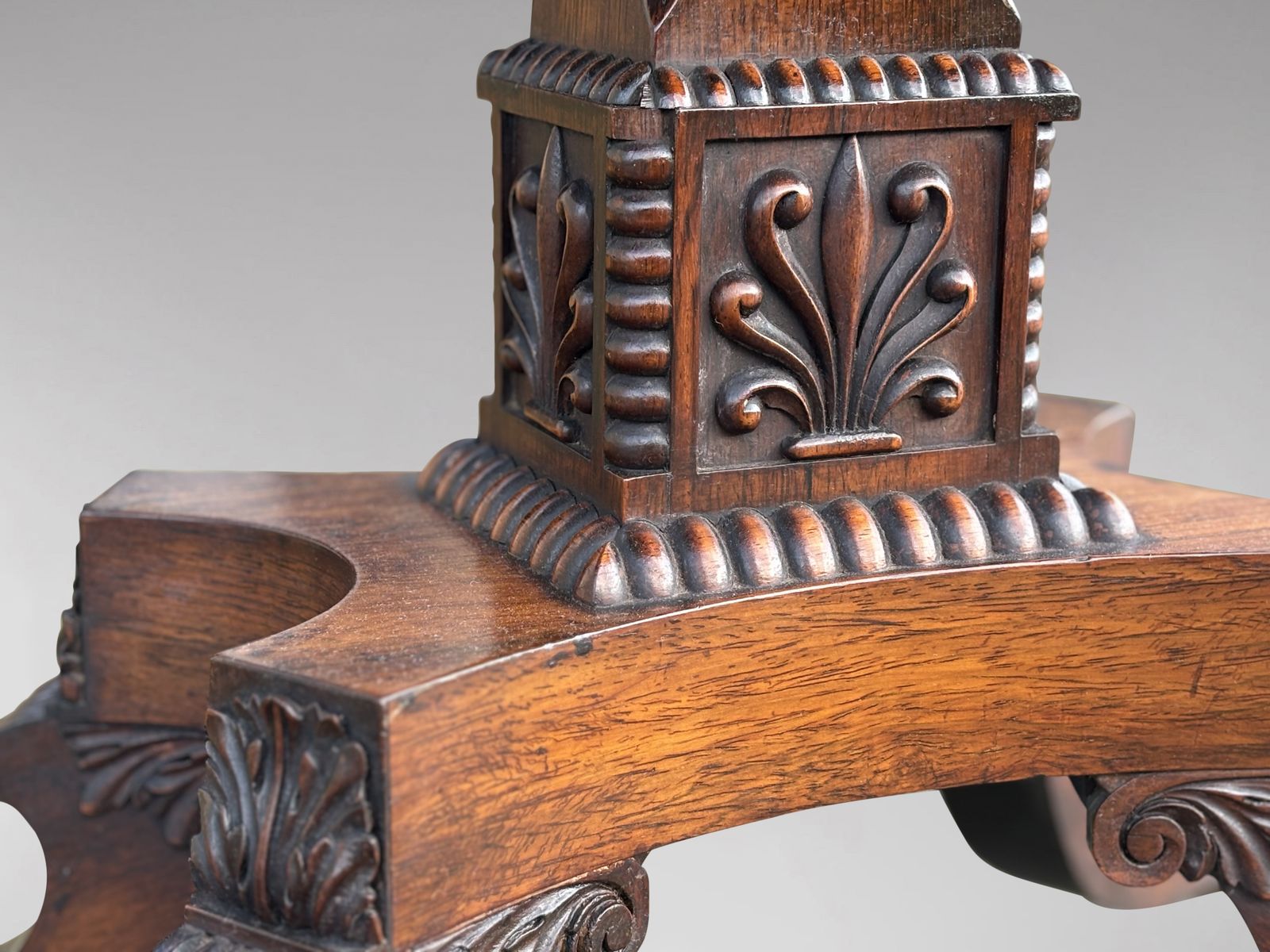 Early 19th Century George IV Period Rosewood Fold Over Card Table photo vintage