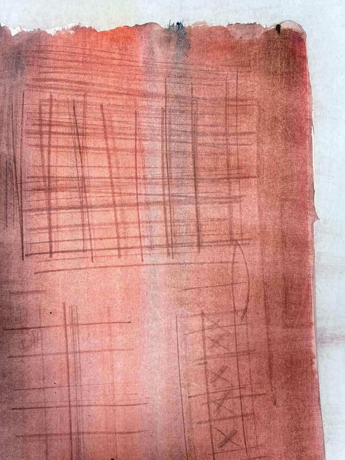 Jacques Coulais (1955 2011)french Expressionist Abstract Original Red Colours Paintingmid 20th Century photo Art