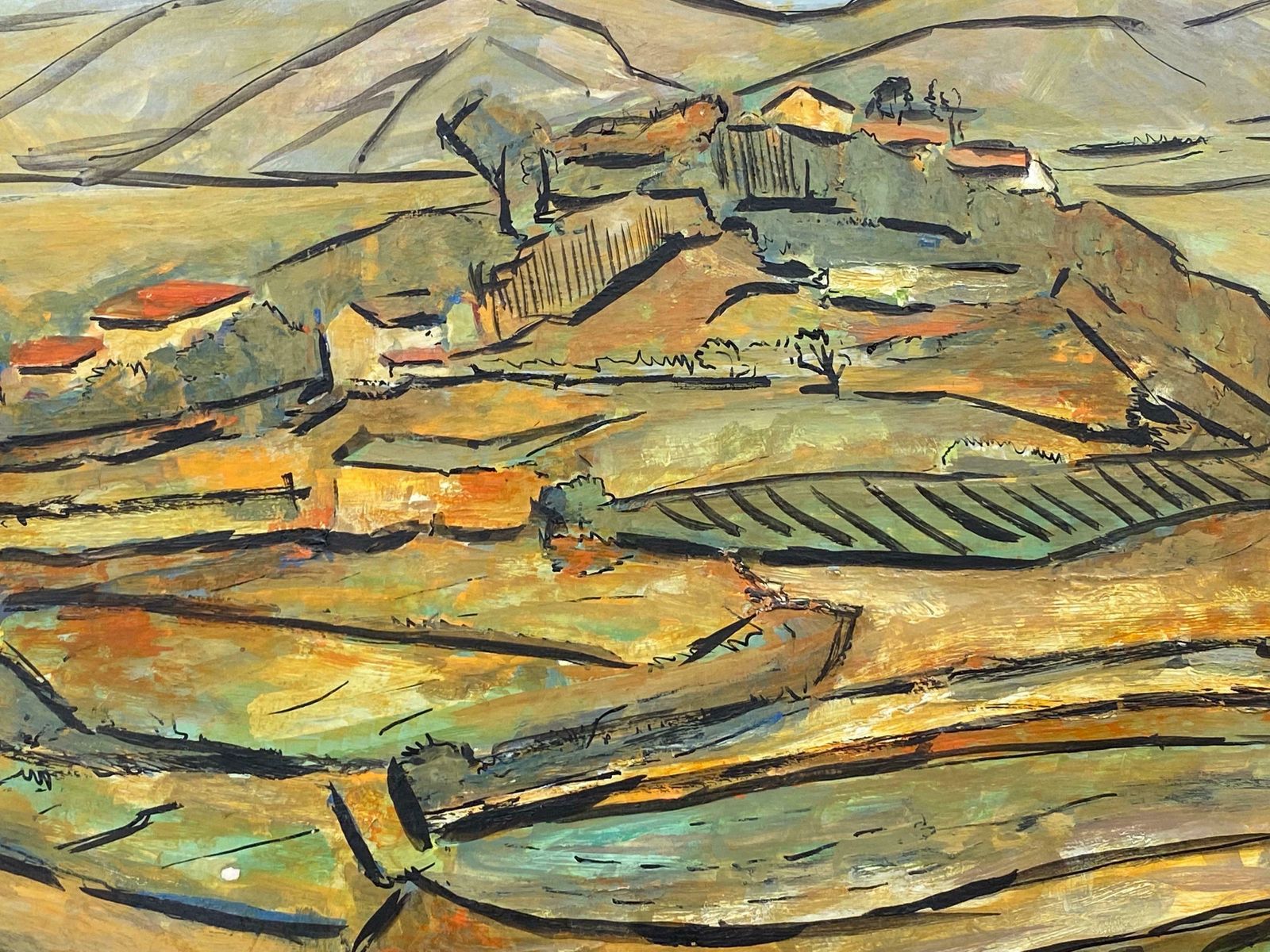 Bernard Labbe1950's Modernist Painting     French Landscape1950's photo 506.0