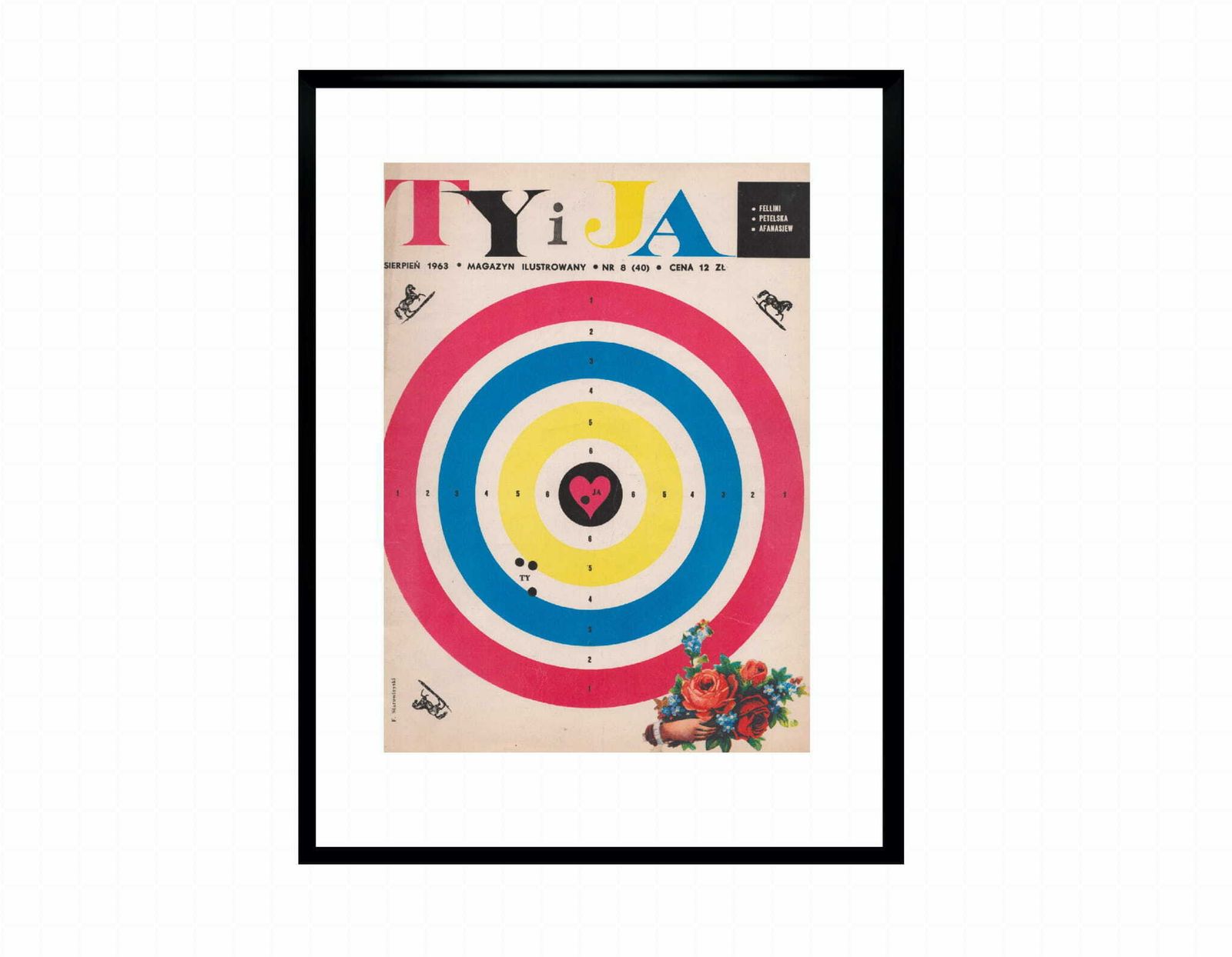Framed Cover Of The Monthly Magazine Ty I Ja, 08/1963, Author Franciszek Starowieyski photo furniture