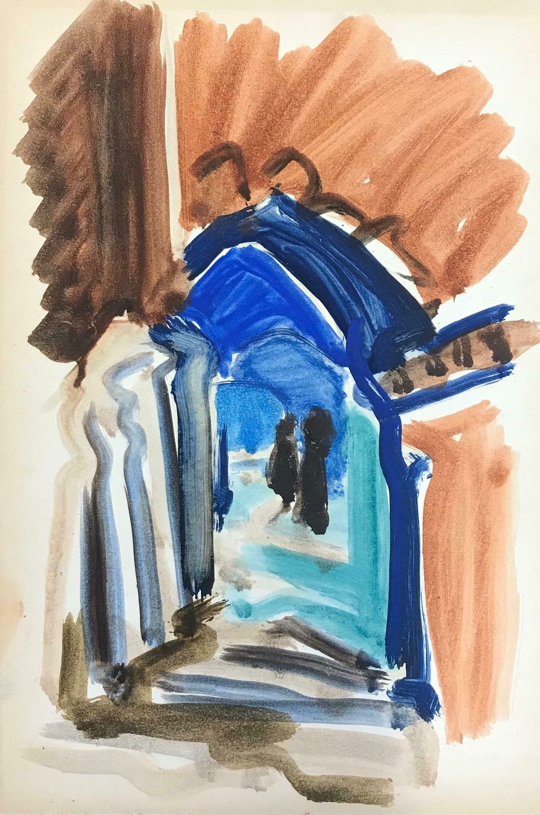 Elisabeth Hahn20th Century German Modernist Oil Painting   Through The Colourful Archway20th Century