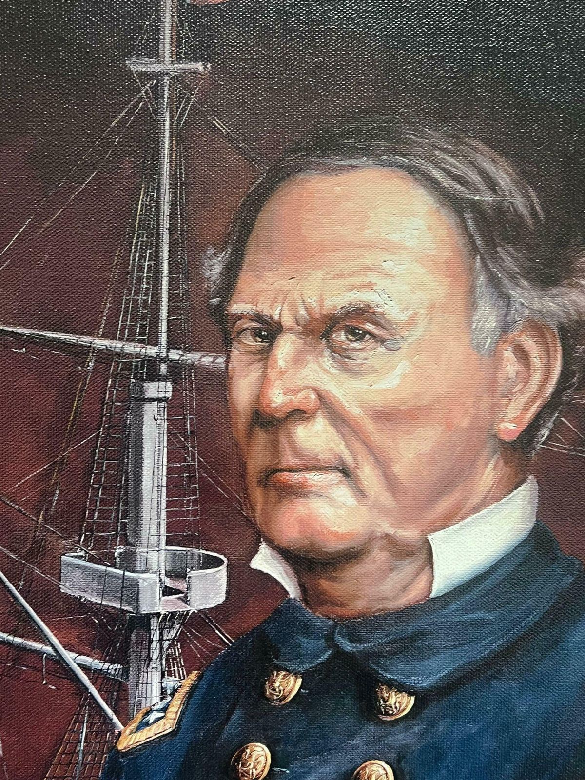 Portrait Of David Glasgow Farragut American Civil War Officer Large Picture photo for sale