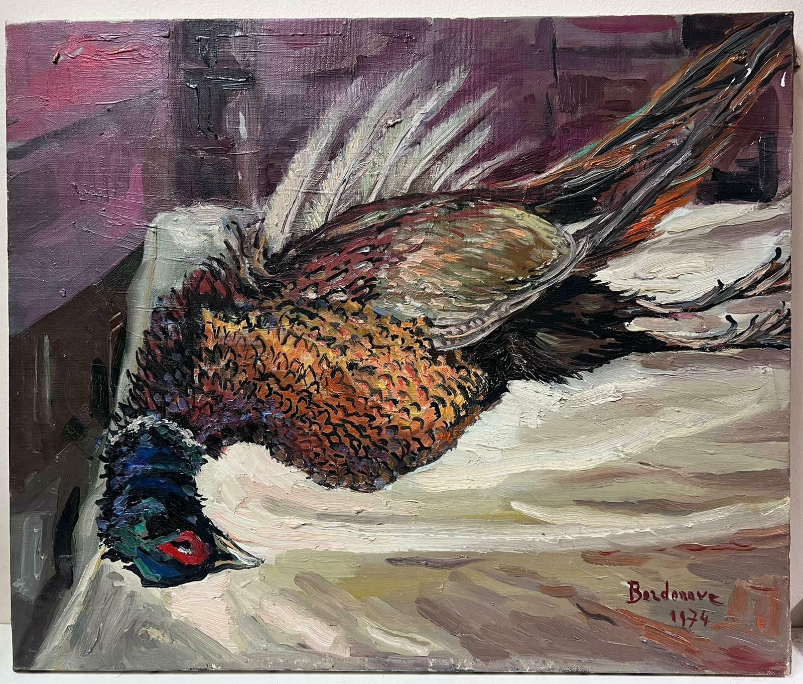 Georges Bordonovecontemporary French Impressionist Oil Still Life Dead Game Pheasant photo furniture