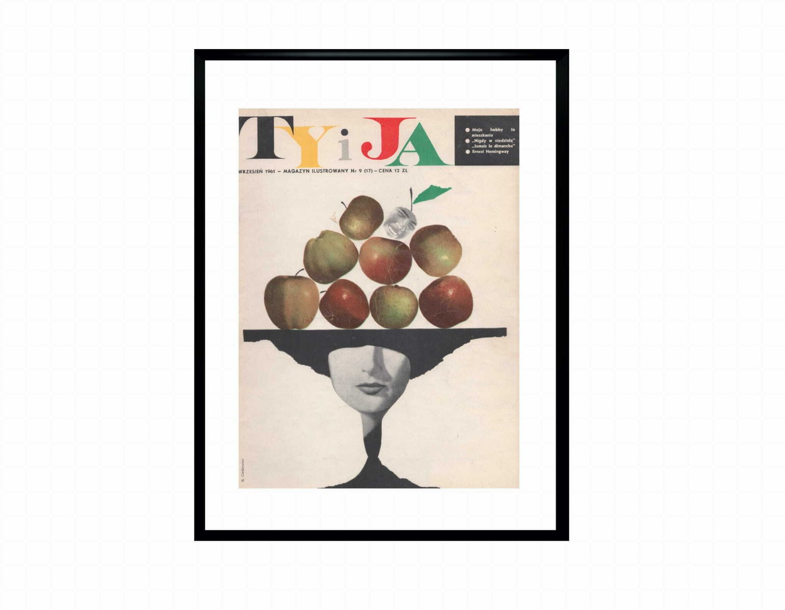 Framed Cover Of The Monthly Magazine Ty I Ja, 09/1961, Author Roman Cieślewicz photo furniture