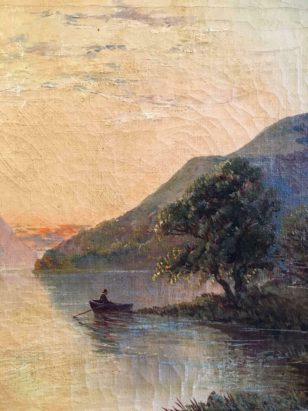 Francis E. Jamiesonglen Ogle, Lochearnhead, Antique Scottish Oil Painting Sunset, Signedc.1930's photo buy
