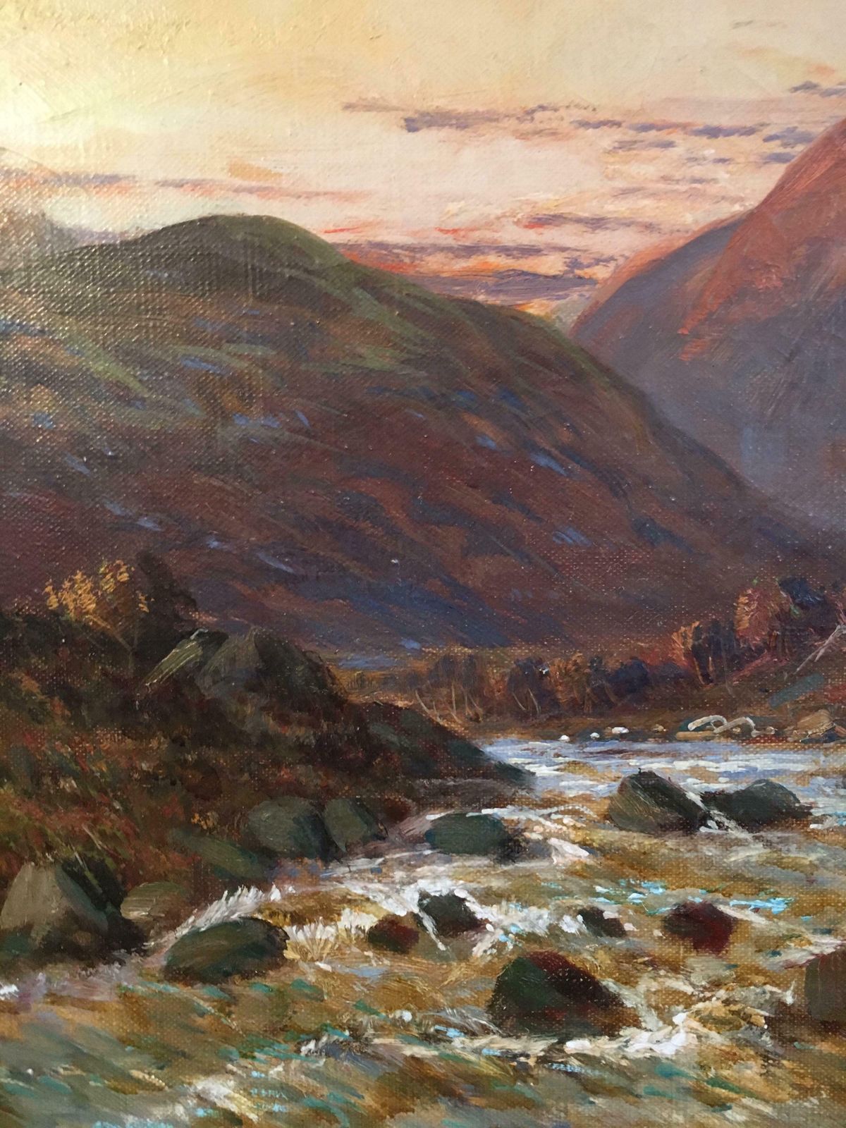 Francis E. Jamiesonsunset Over Scottish Highlands 'Allan Waters', Signed Oil Paintingc.1920s photo 1889.0