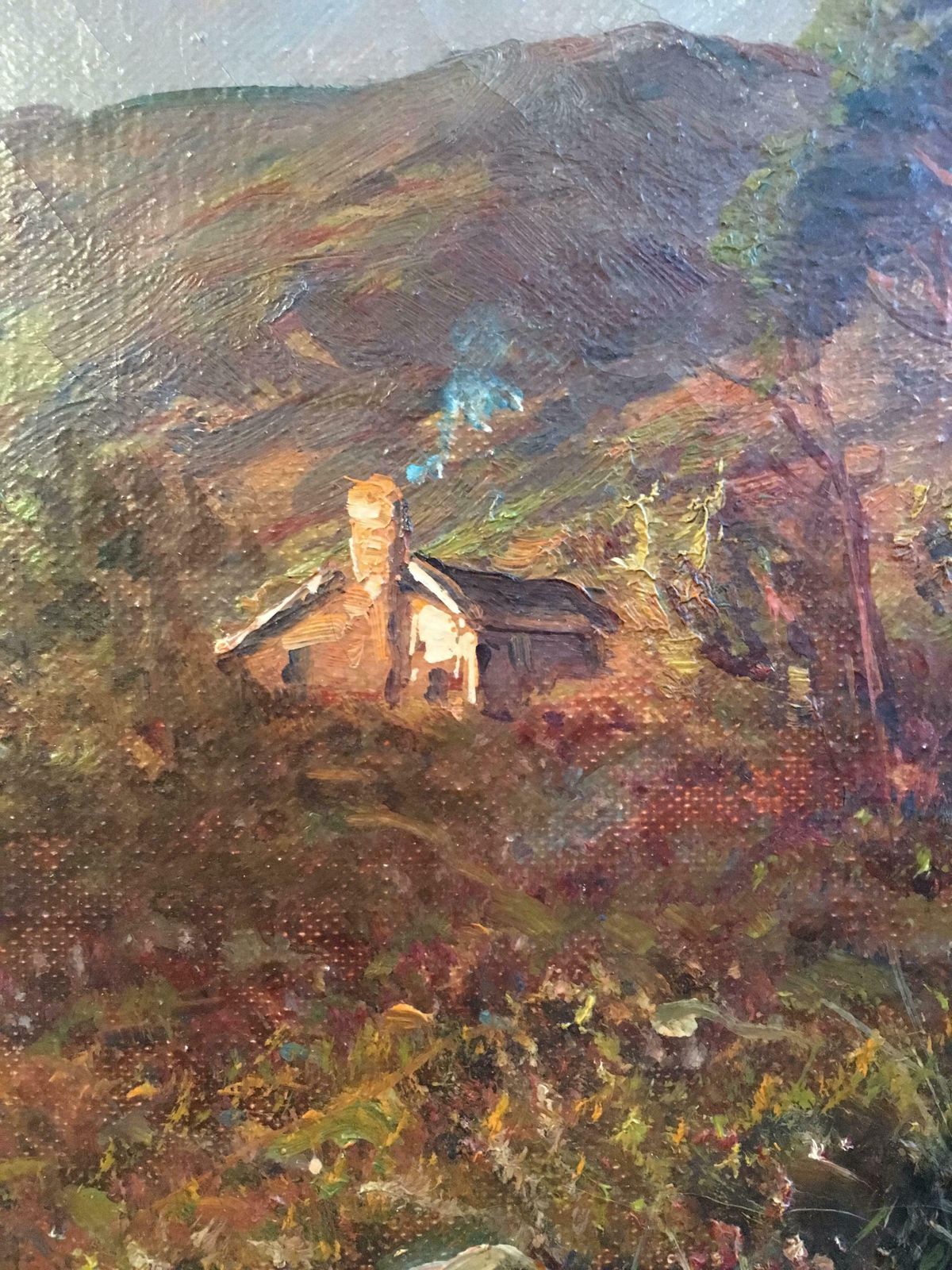 Francis E. Jamiesonsunset Over Scottish Highlands 'Allan Waters', Signed Oil Paintingc.1920s photo vinterior