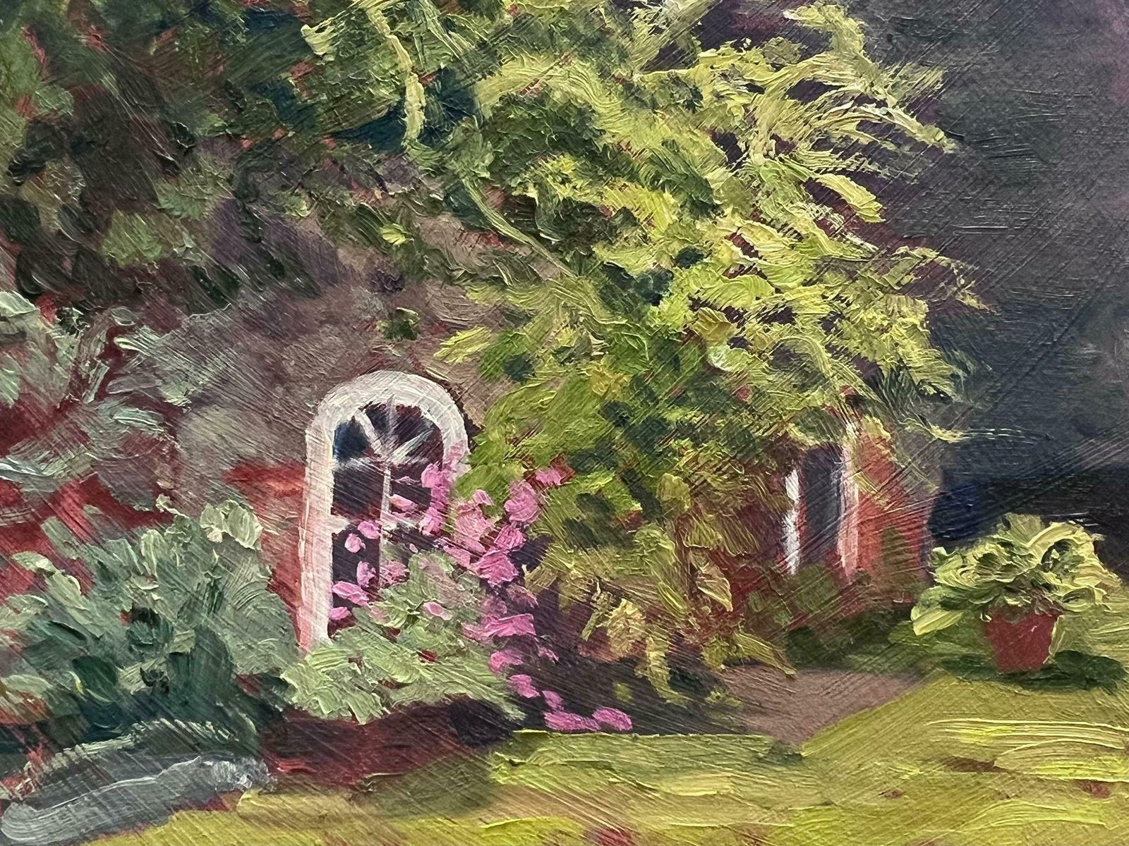 Geza Somerset Paddonflower Garden Window Modern British Impressionist Oil Painting photo 562.0