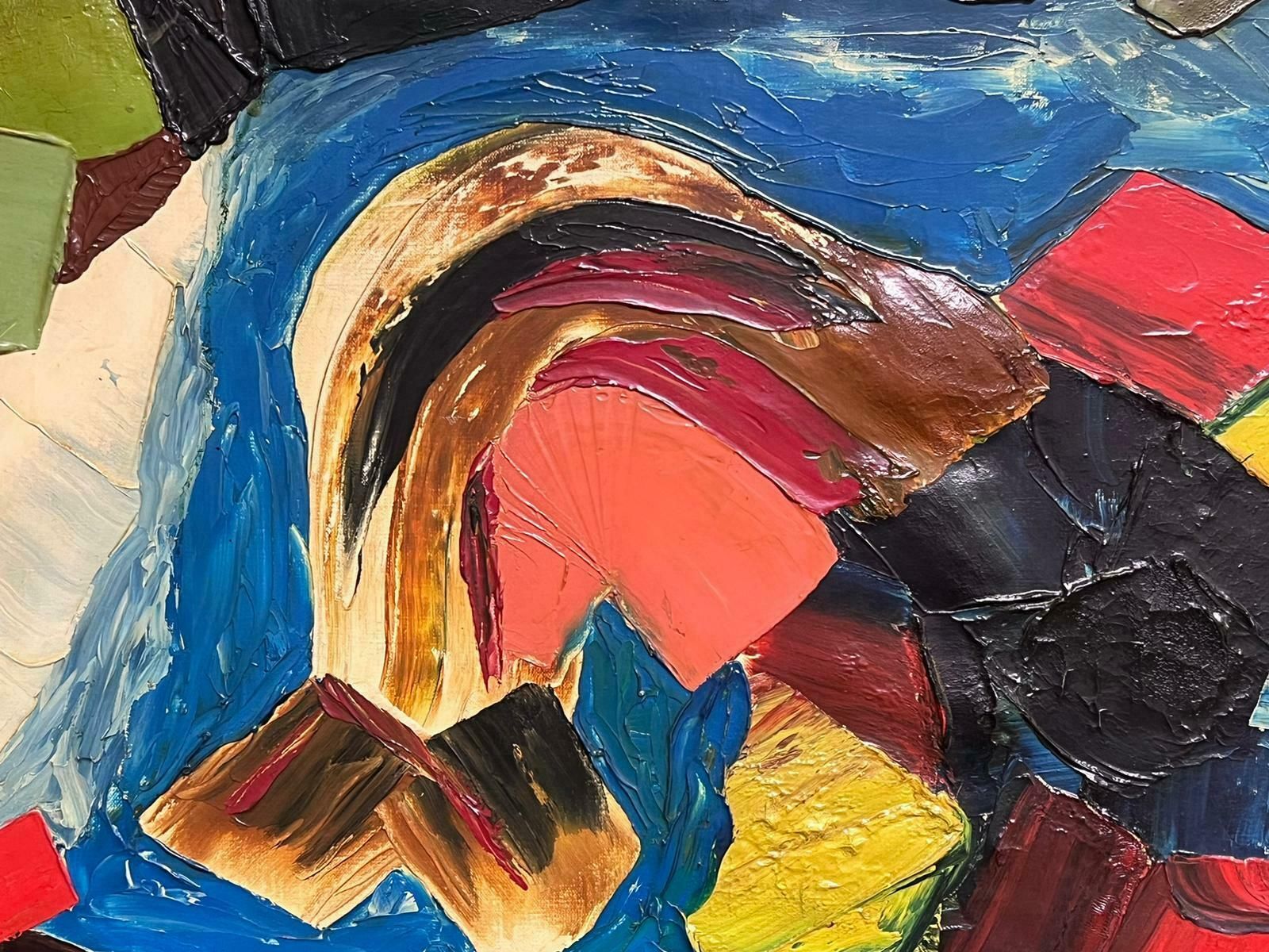 photo for sale Jean   Pierre Stagnaro1960's French Abstract Oil Painting Very Very Thick Impasto Oil Exhibited Work1960