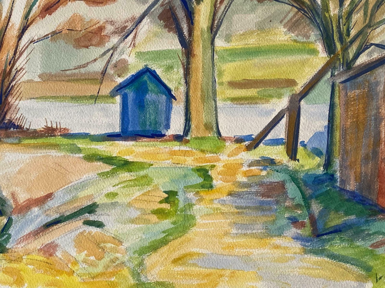 Louis Bellon1940's Provence French Landscape   Post Impressionist Artistc. 1940s photo vinterior