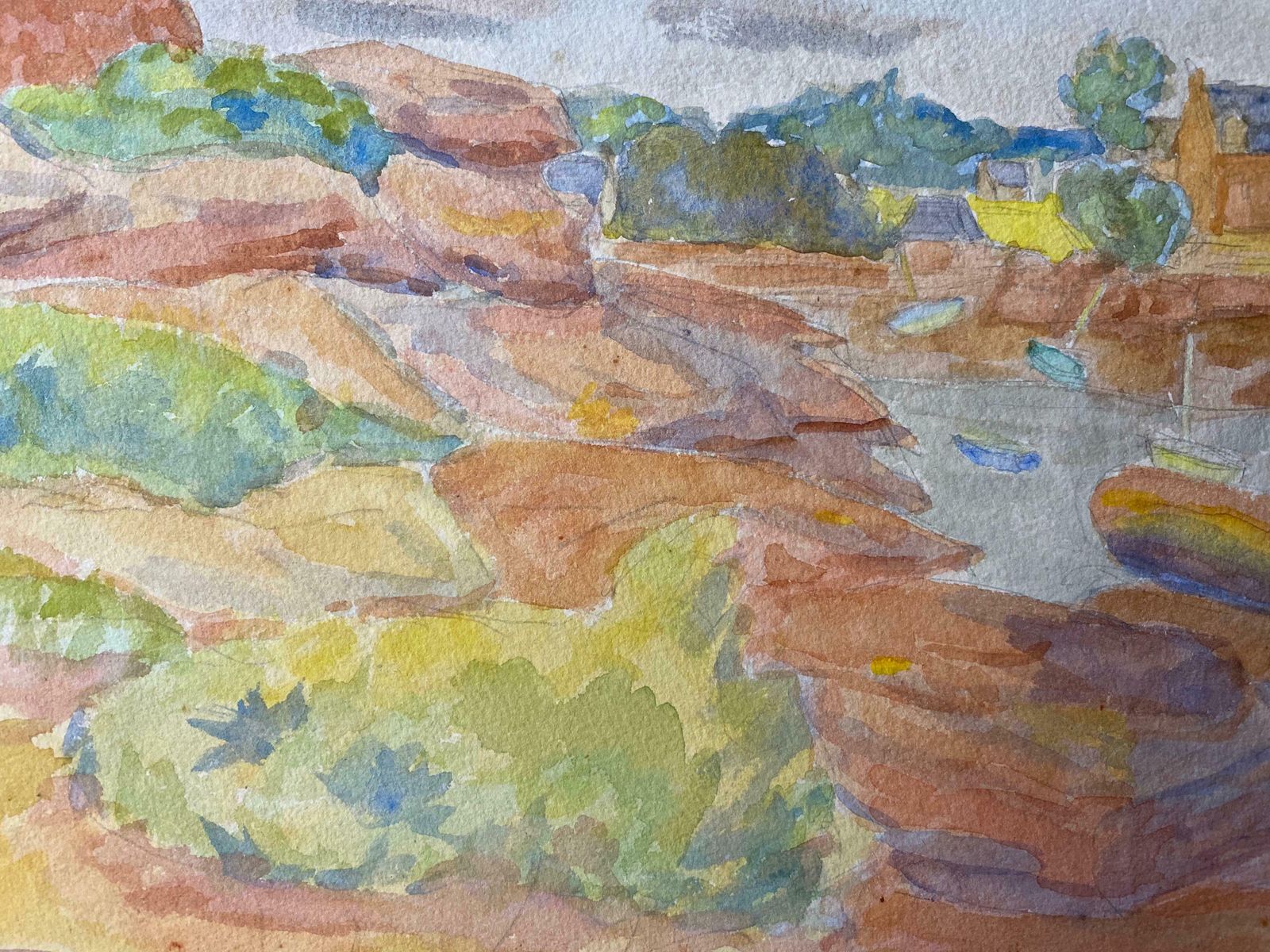 Louis Bellon1940's Provence Painting French Light Landscape    Post Impressionist Artistc. 1940s photo for sale
