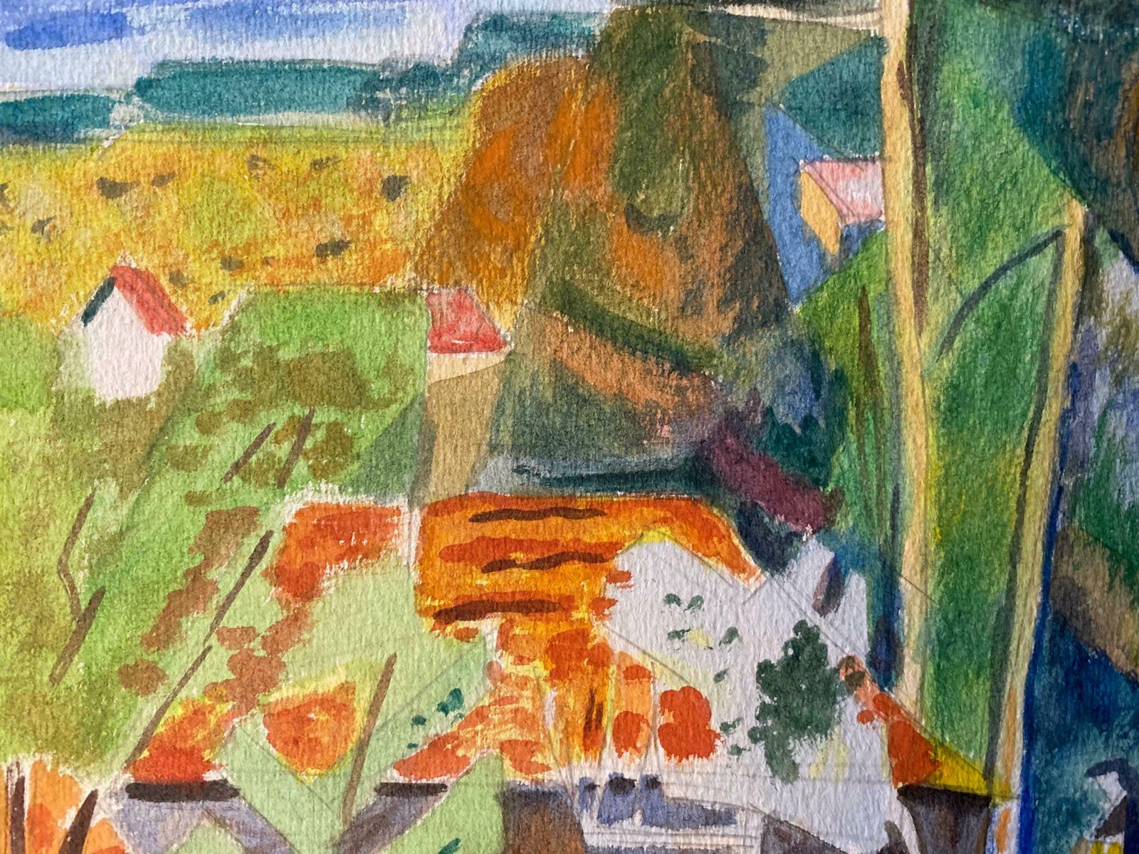 Louis Bellon1940's Provence Painting French Bright Landscape    Post Impressionist Artistc. 1940s photo Art