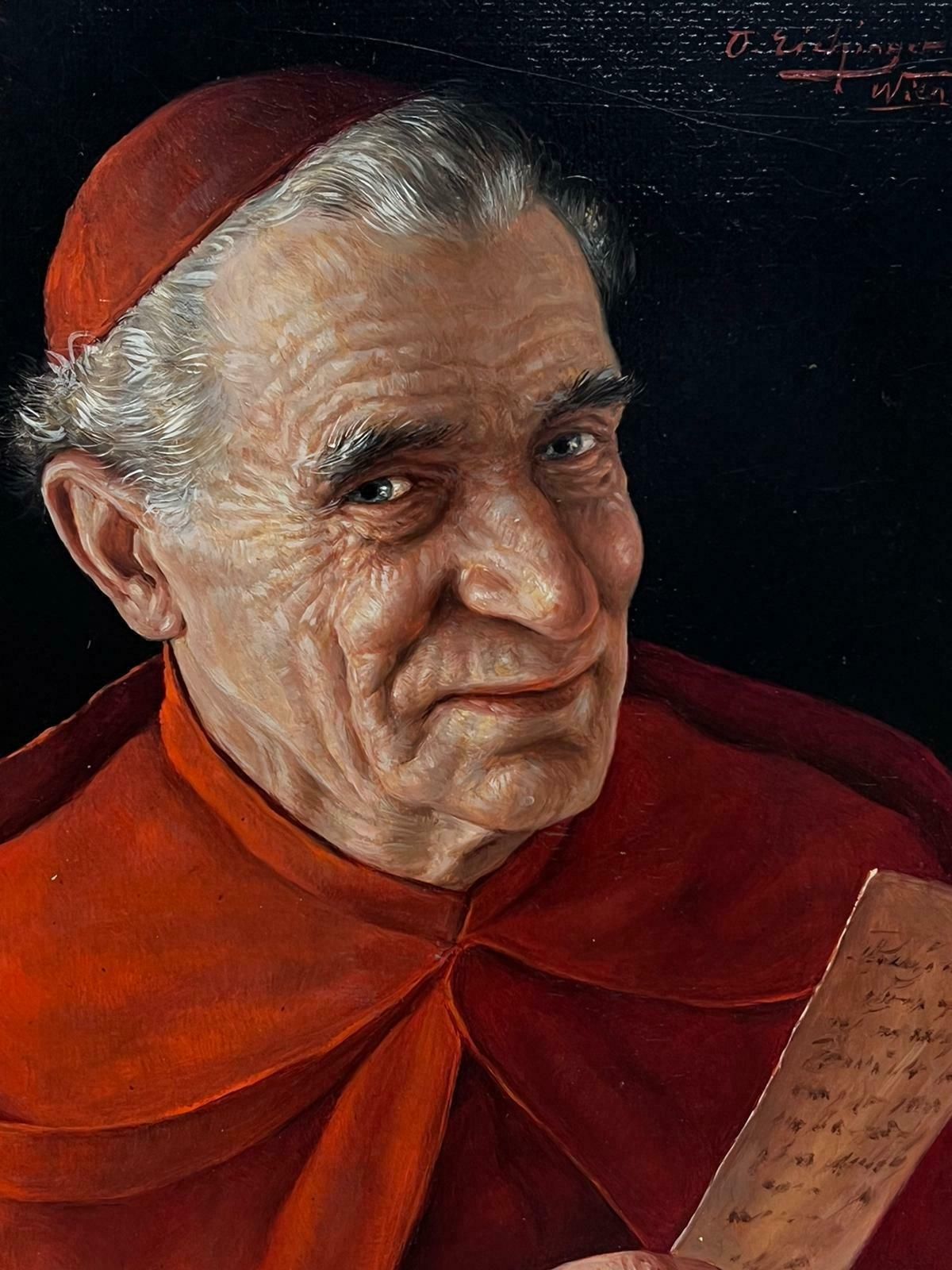 Otto Eichingerthe Cardinal Fine Antique Portrait Oil Painting In Ornate Gilt Frame photo furniture