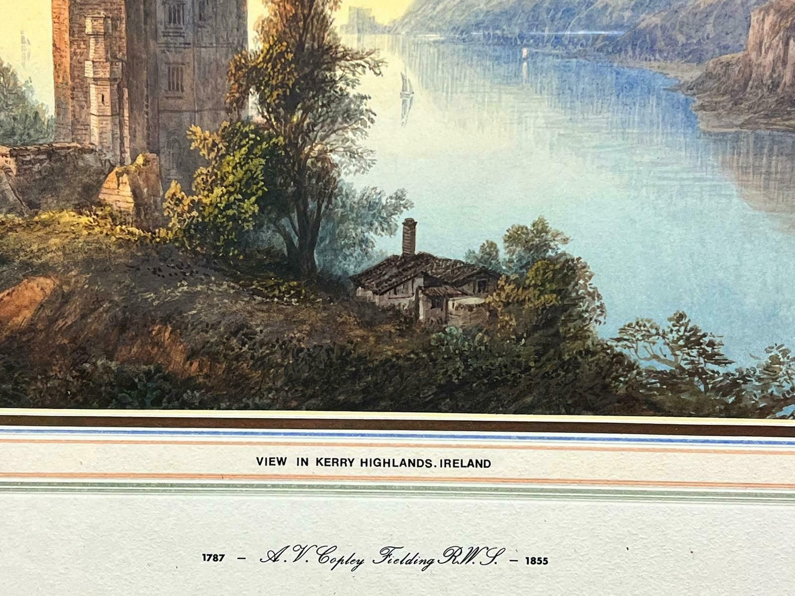 Antique Irish Lough Castle View In Kerry Highlands Ireland Landscape photo Art