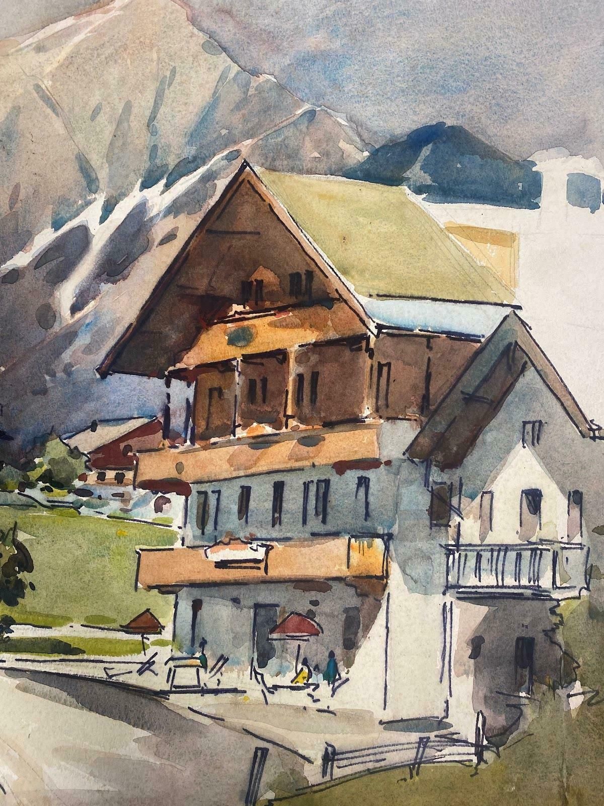Frank Duffieldbritish Mid 20th Century Impressionist Painting The Village In The Mountains  Mid 20th Century photo furniture