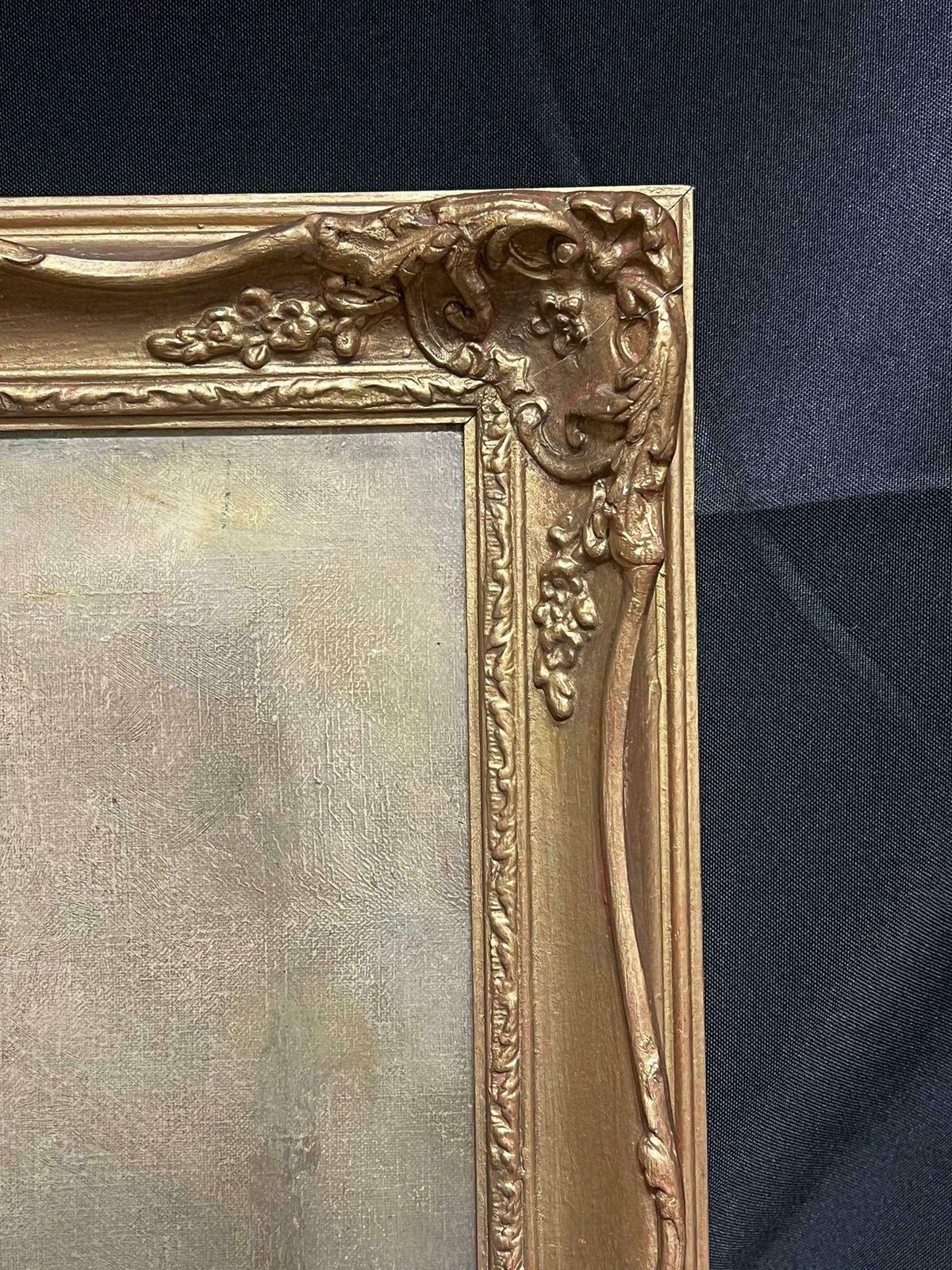 Leonard Richard Finnantique English Dog Painting Portrait Of Border Terrier Framed Oil Painting photo for sale