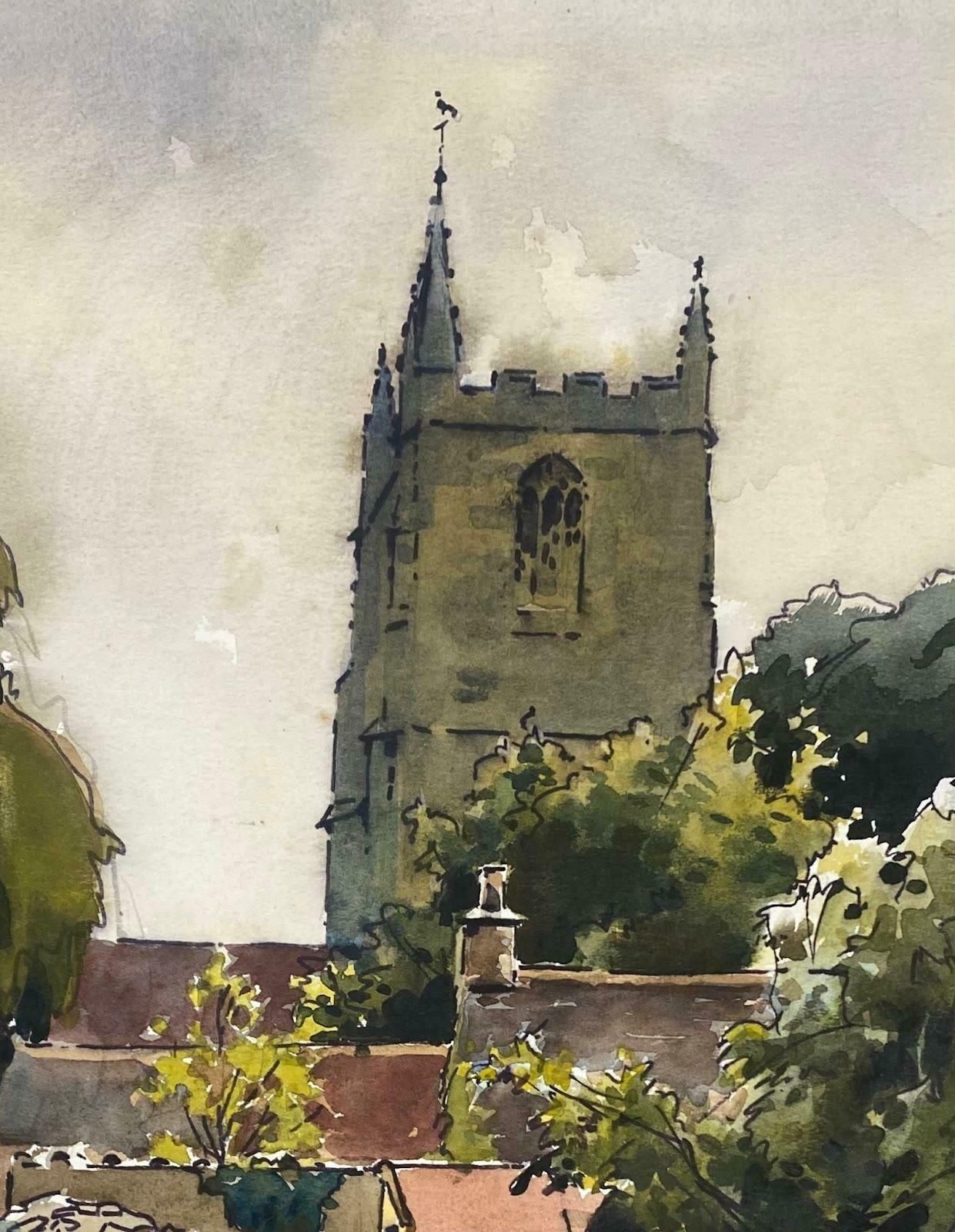 Frank Duffieldbritish Mid 20th Century Impressionist Painting The Village Church  Mid 20th Century photo furniture