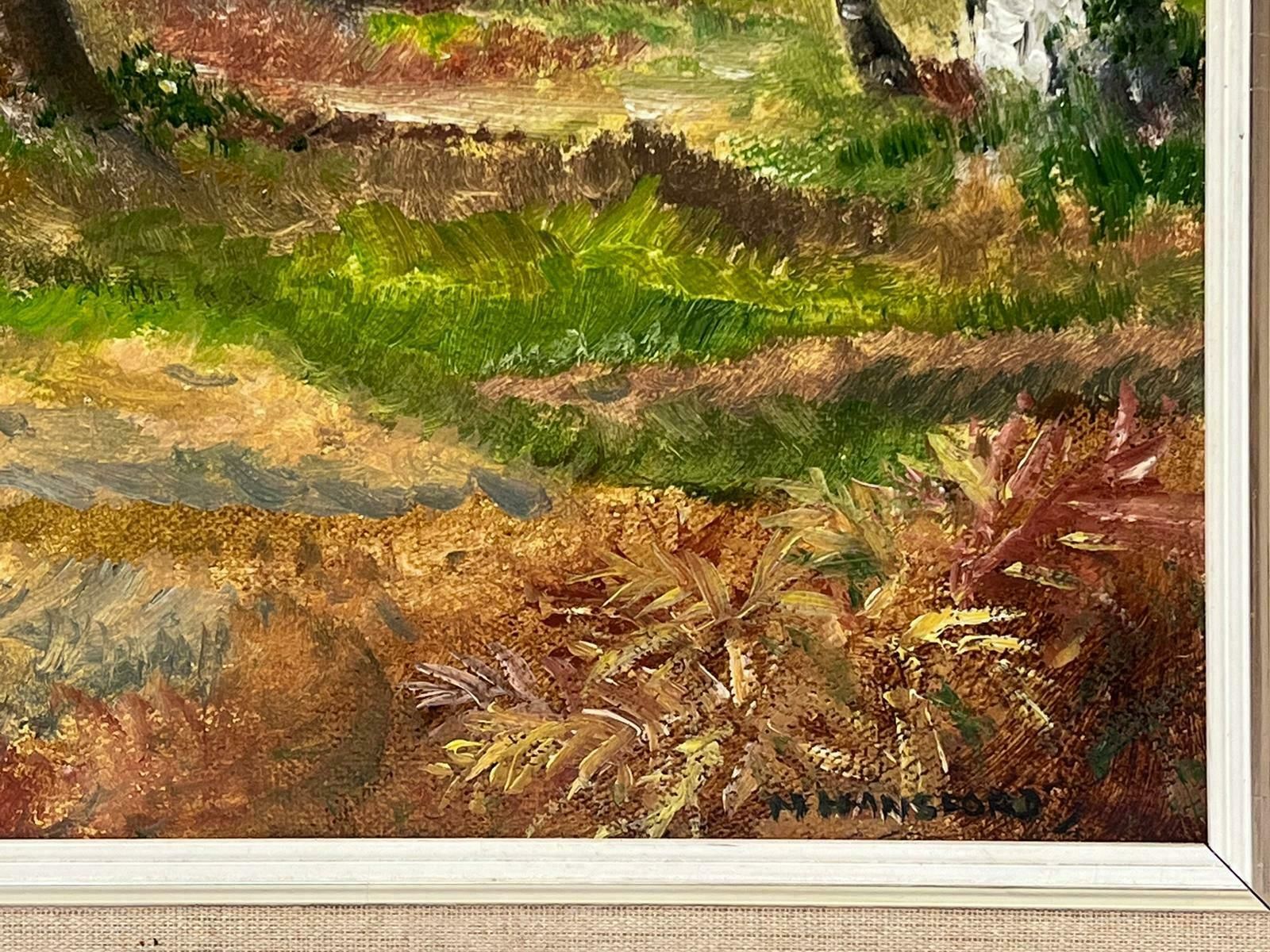 N. Hansfordautumn Forest 1970's English Signed Oil Painting Woodland Glade Of Trees1978 photo buy